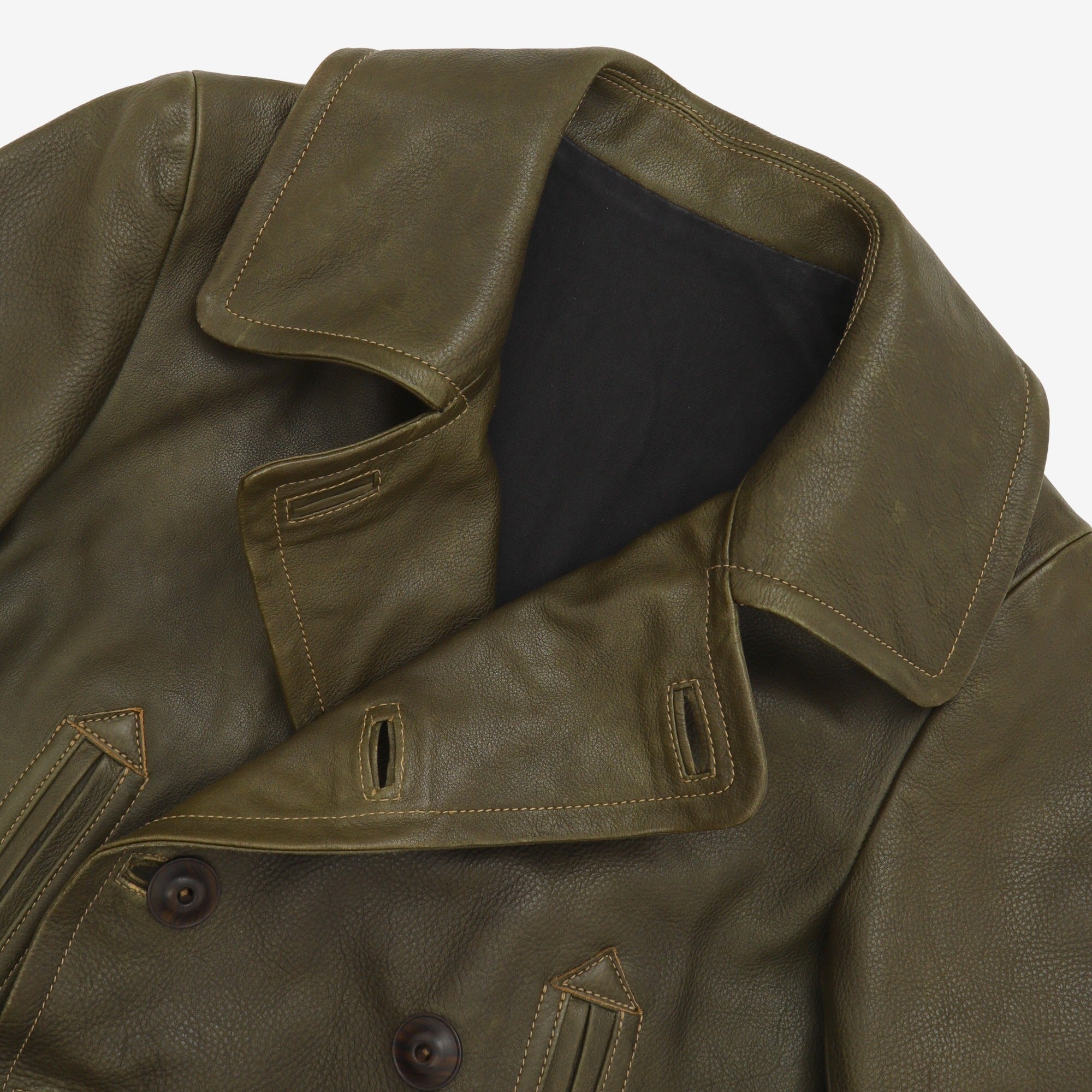 Lot AP 01 DB Leather Overcoat