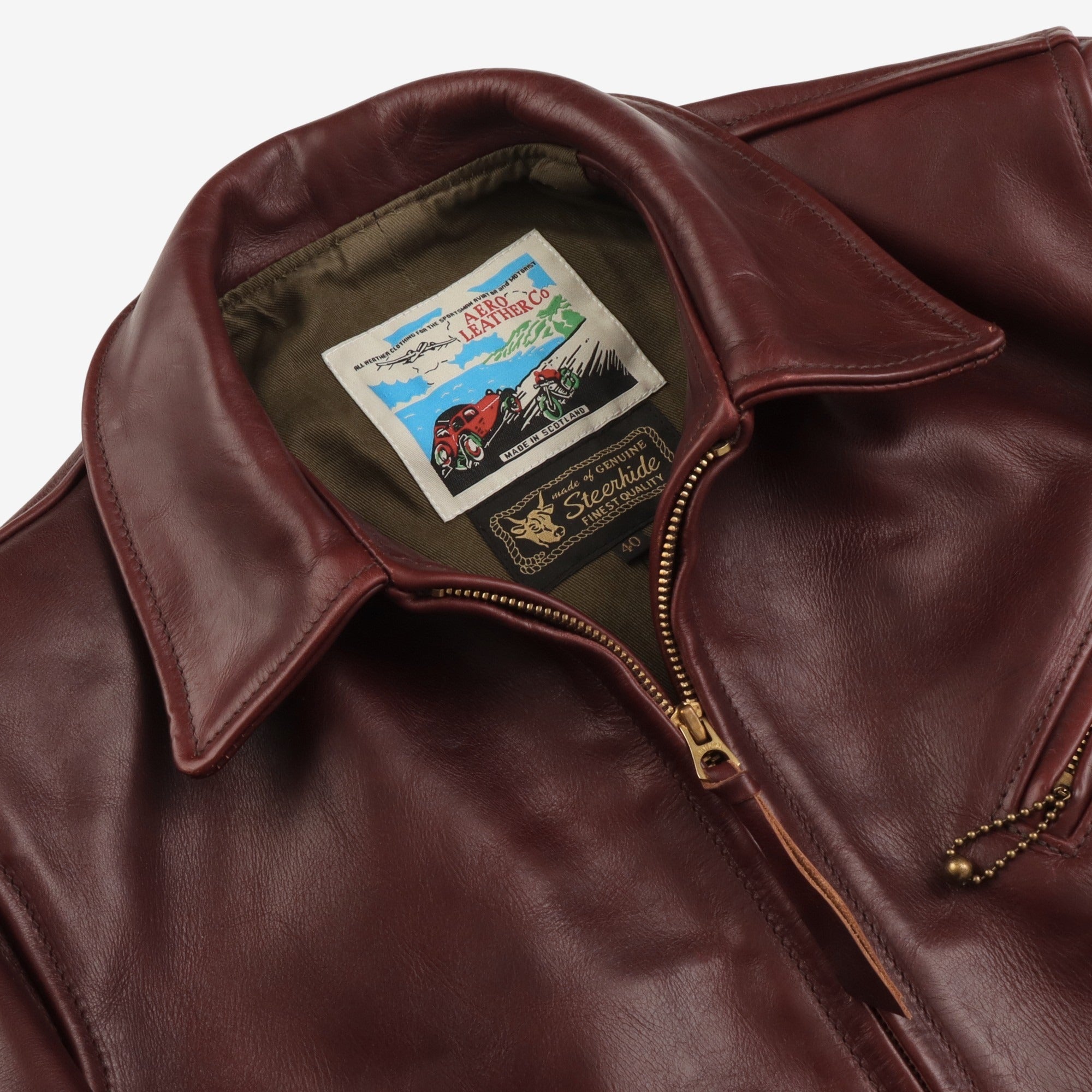 1930s Half Belt Leather Jacket