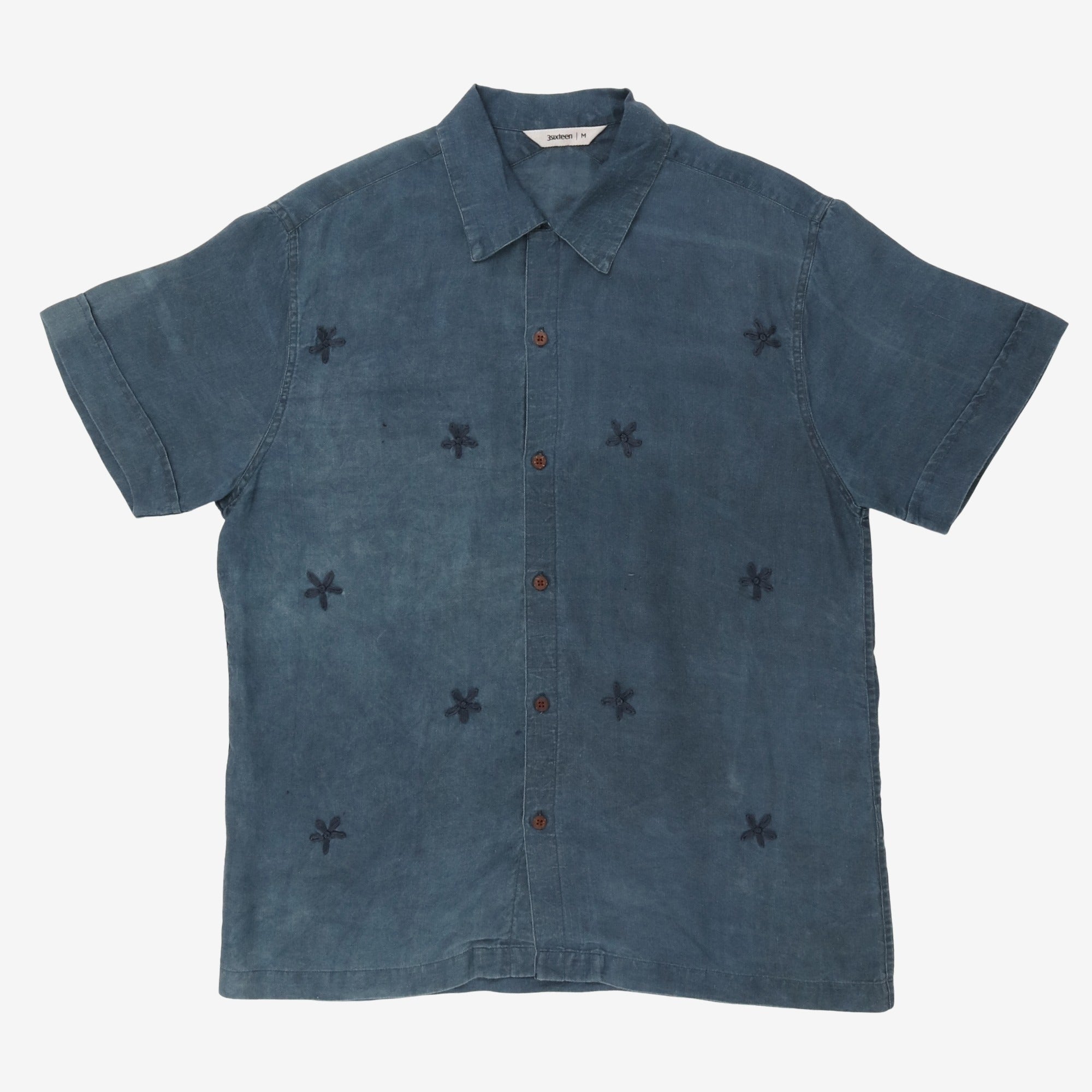 Embroidered Indigo Shirt