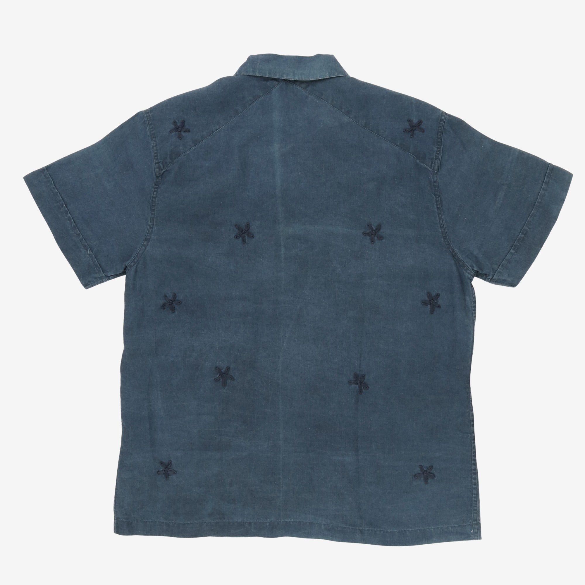 Embroidered Indigo Shirt