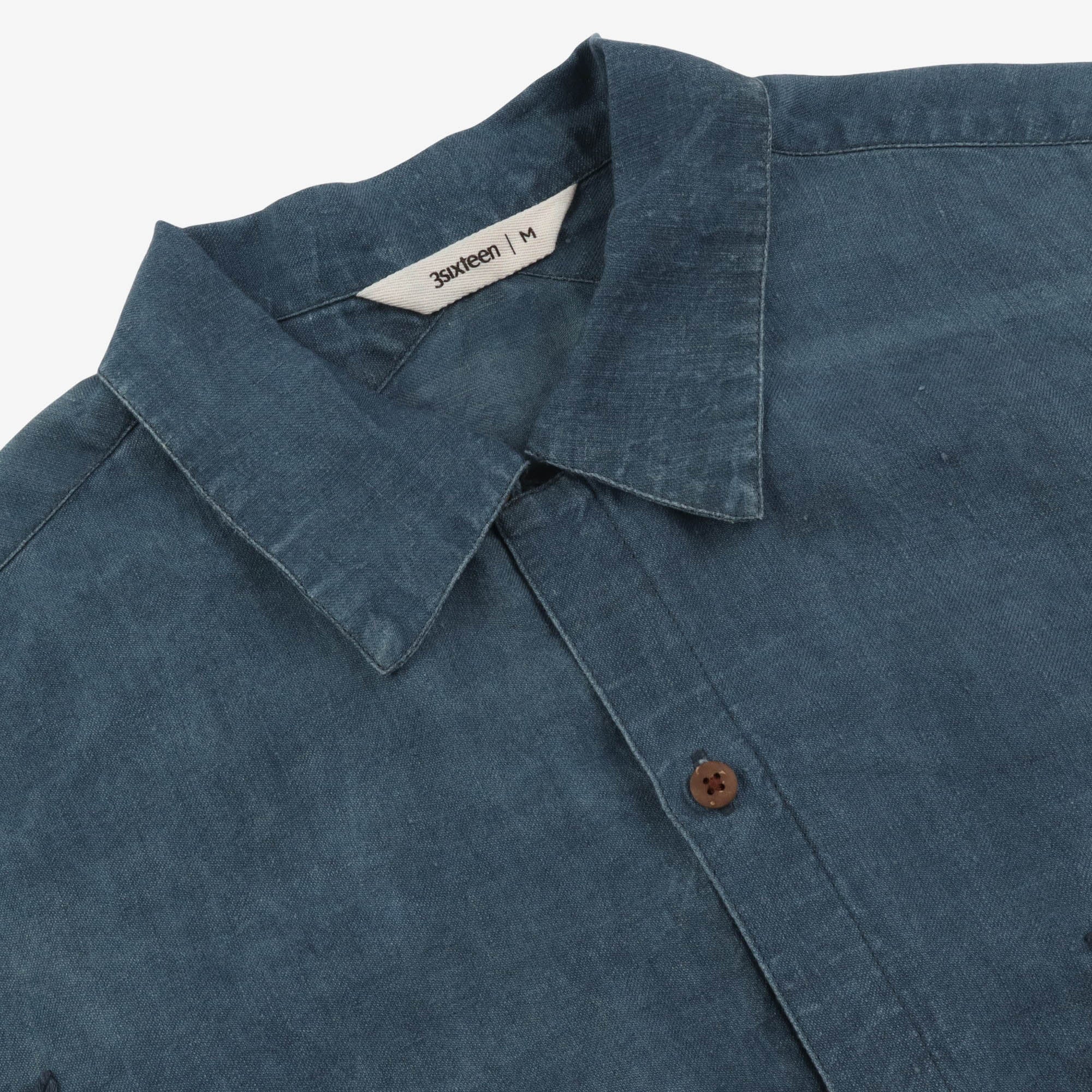 Embroidered Indigo Shirt