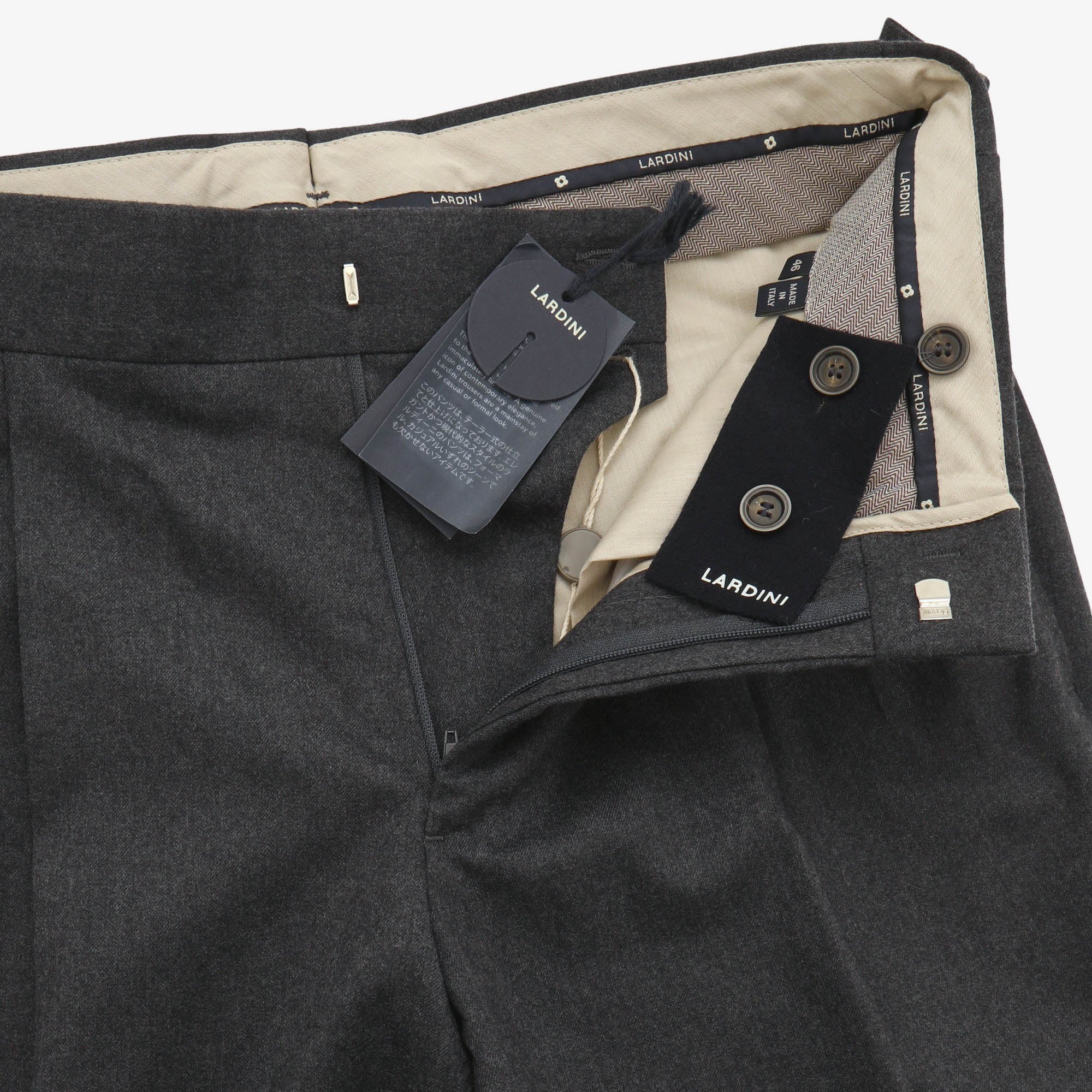 2 Pleat Silk Blend Trousers