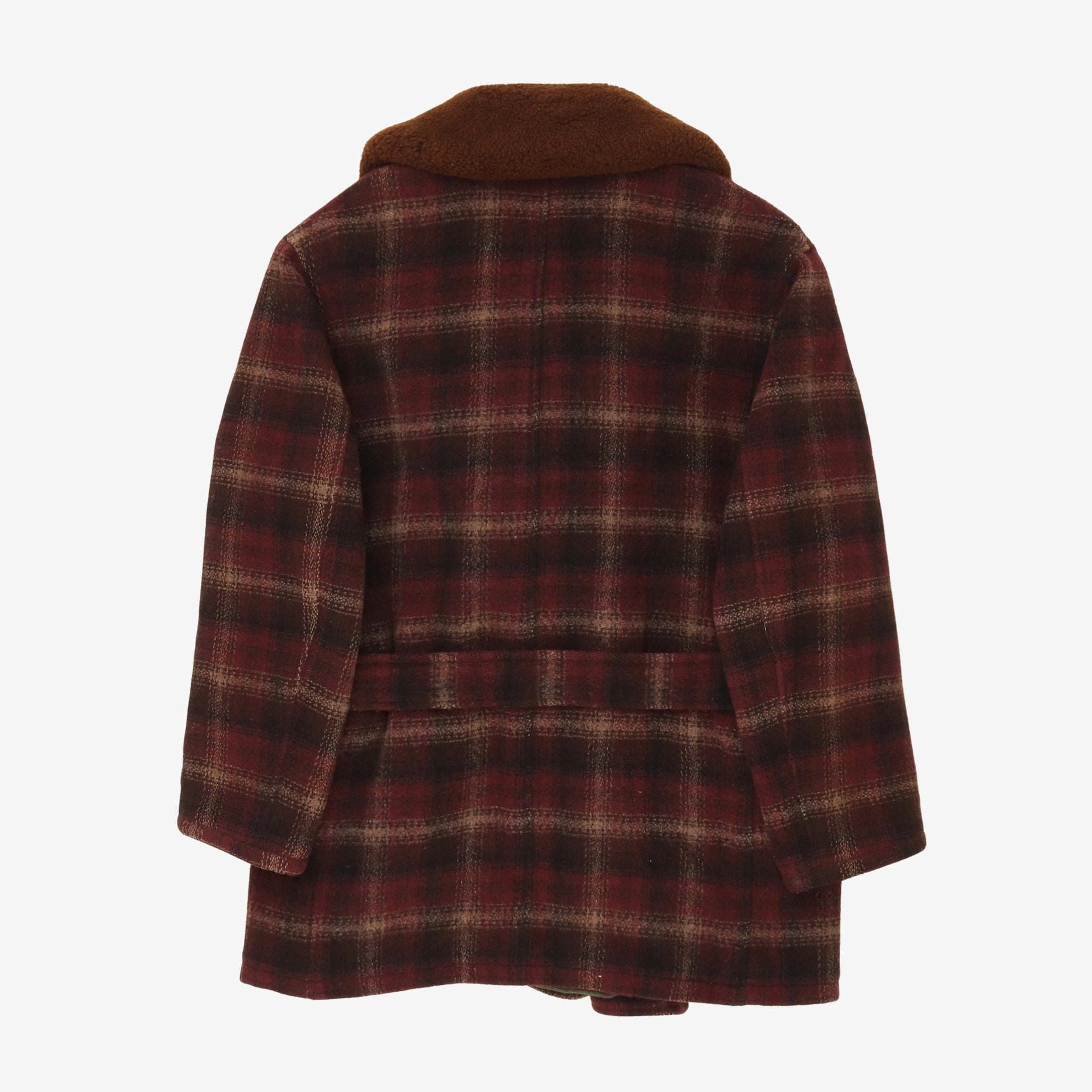 Shearling Collar Plaid Ranch Jacket