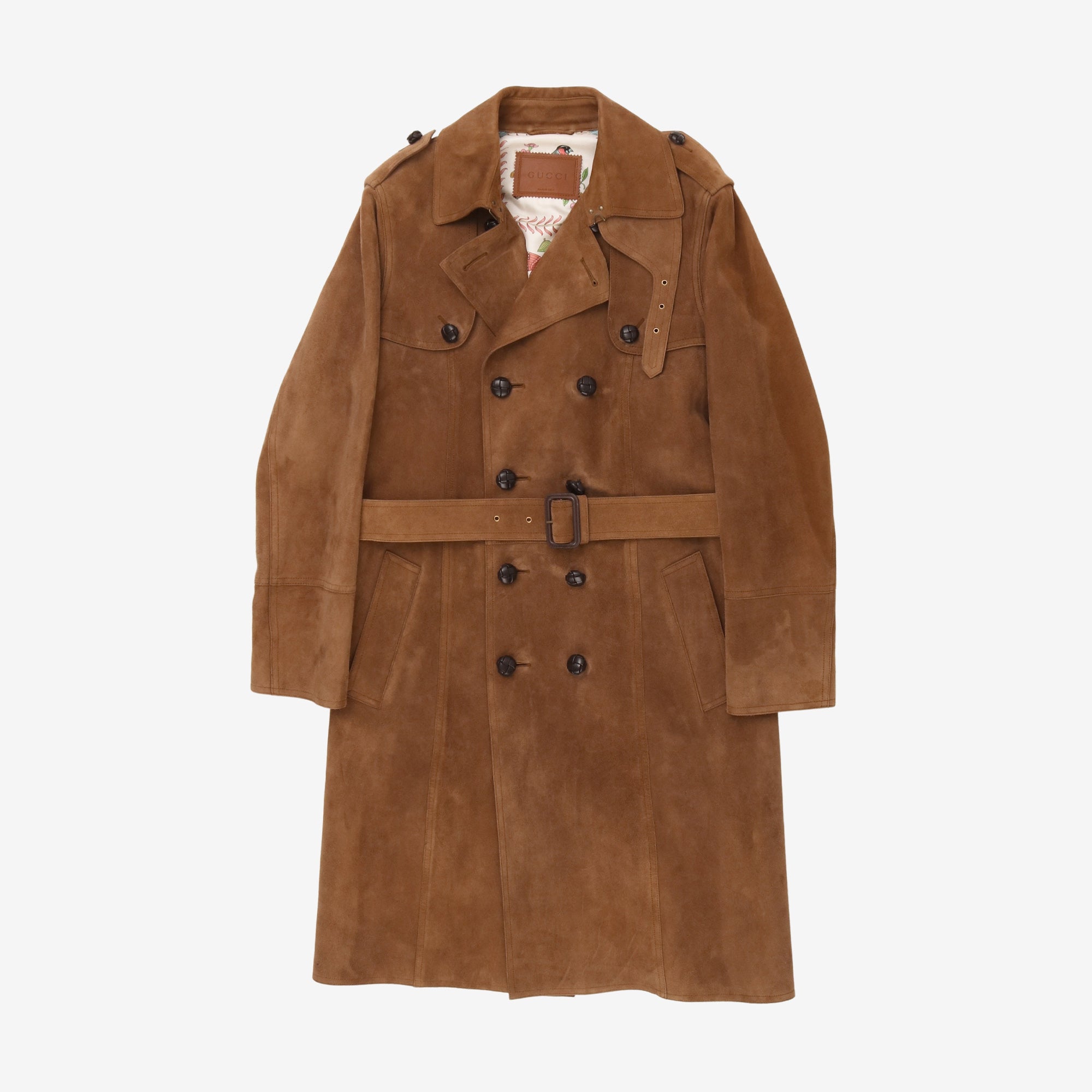 Suede Trench Coat