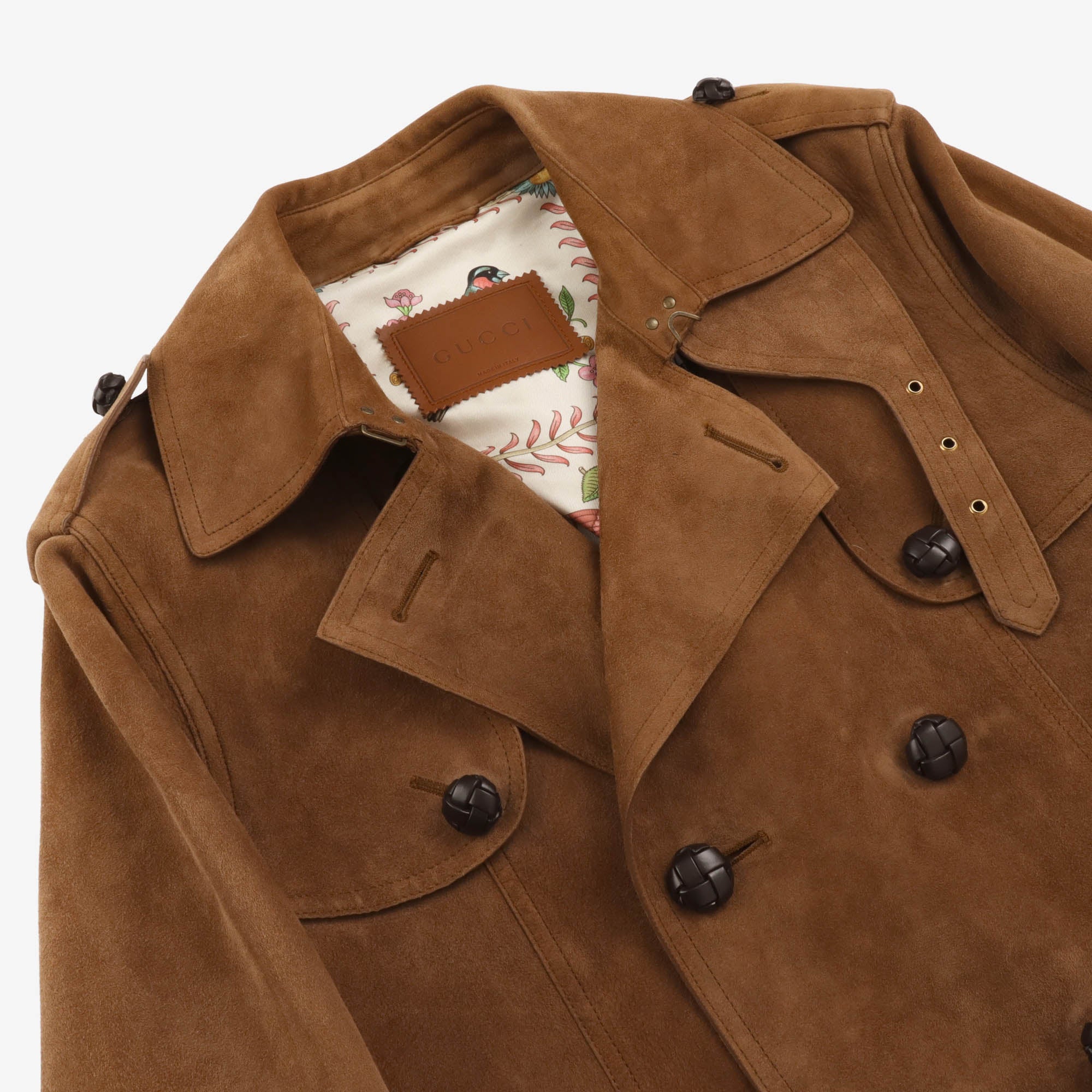 Suede Trench Coat