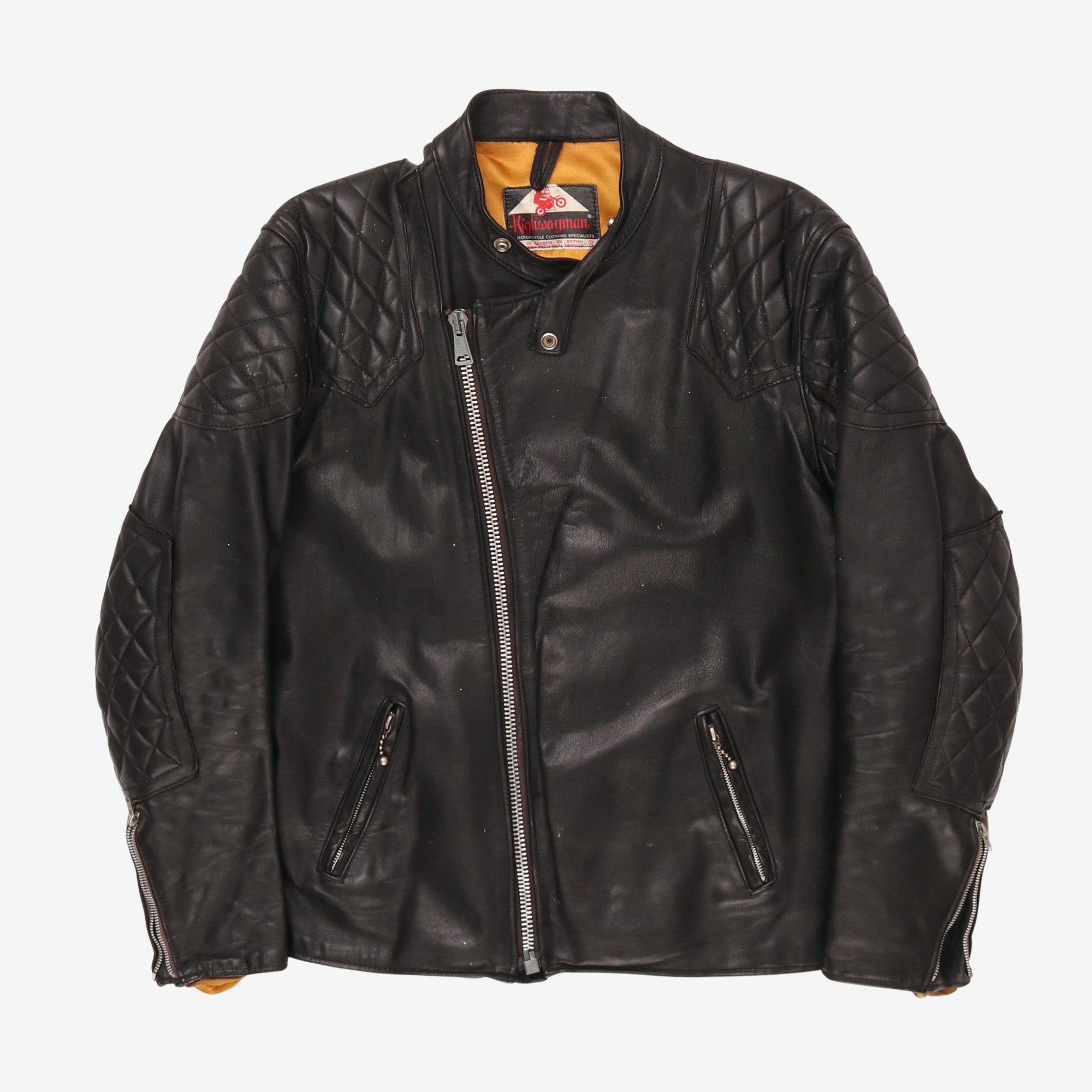 60s/70s Highwayman Leather Jacket (Fits UK40)