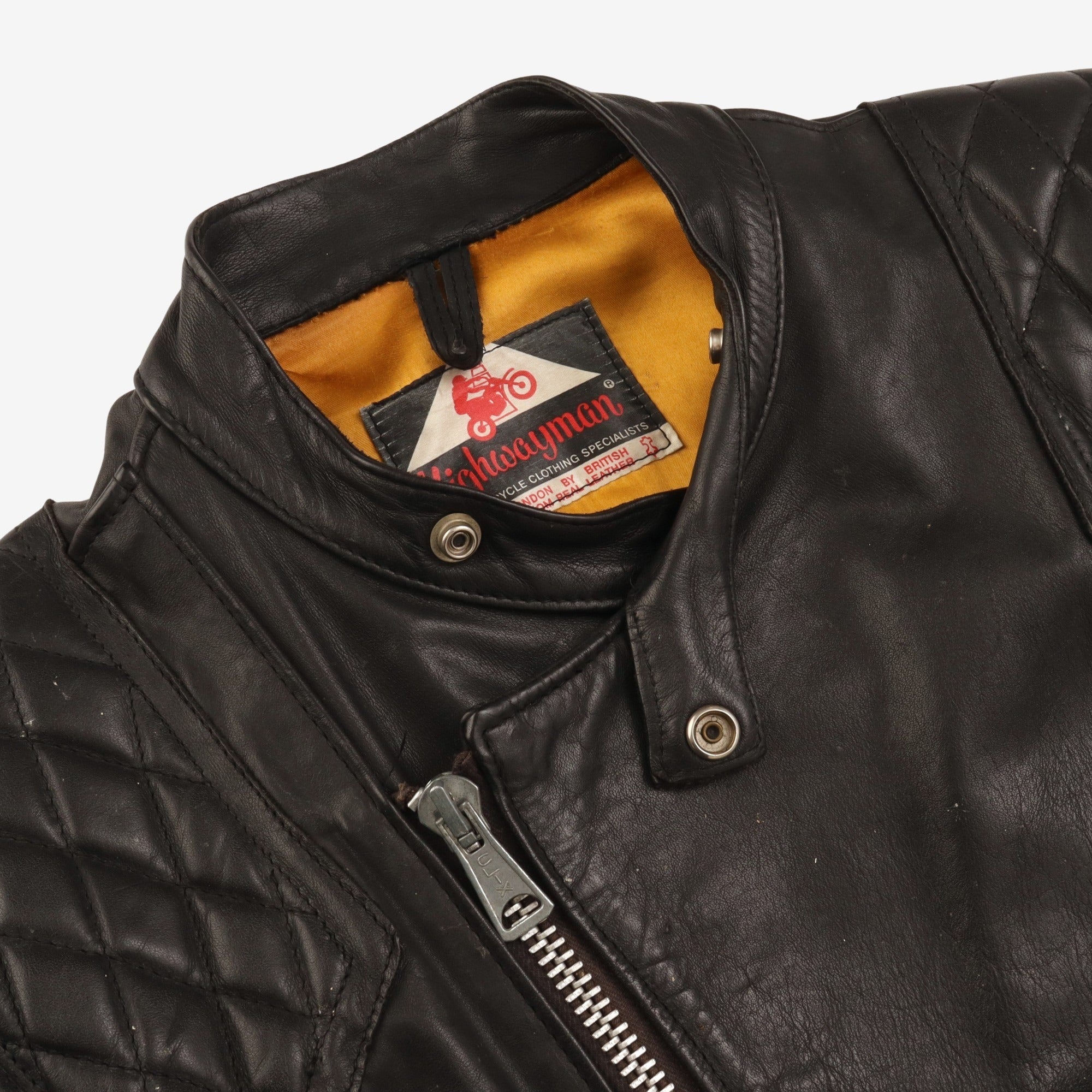 60s/70s Highwayman Leather Jacket (Fits UK40)