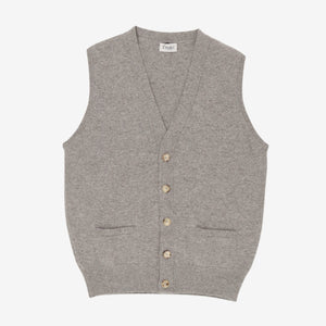 Lambswool Sleeveless Cardigan