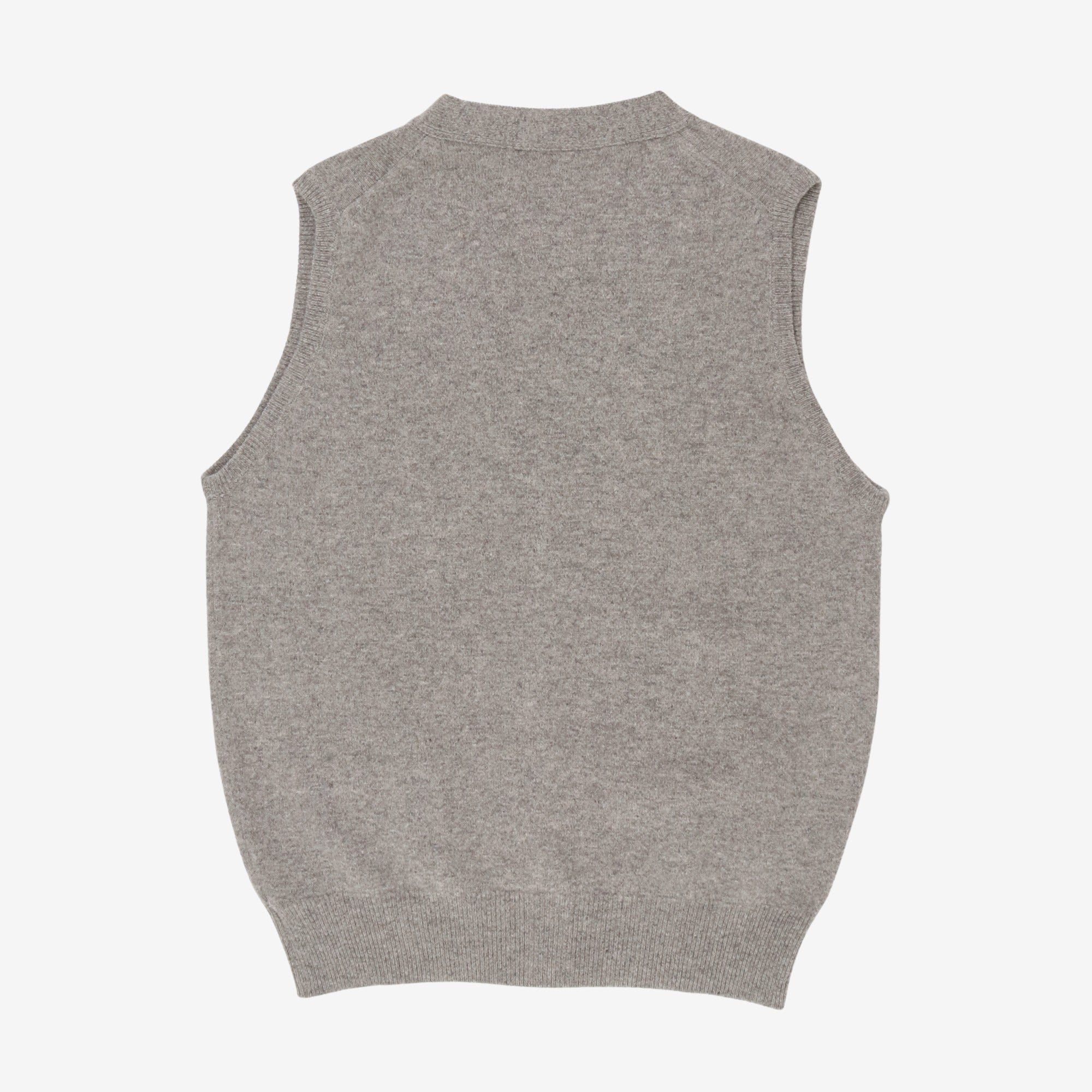 Lambswool Sleeveless Cardigan