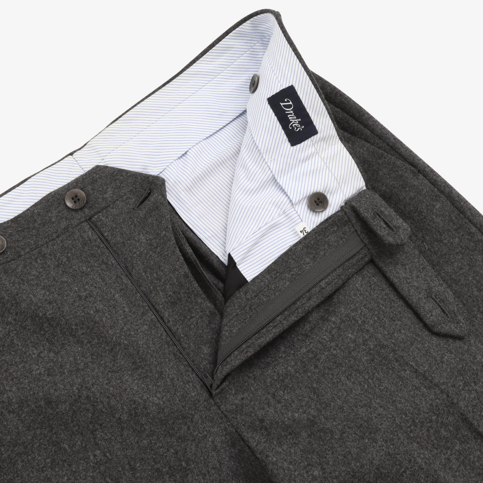 Single Pleat Wool Trousers