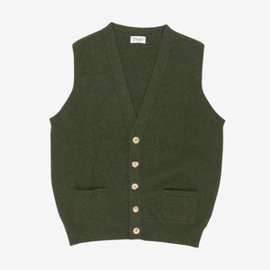 Lambswool Sleeveless Cardigan
