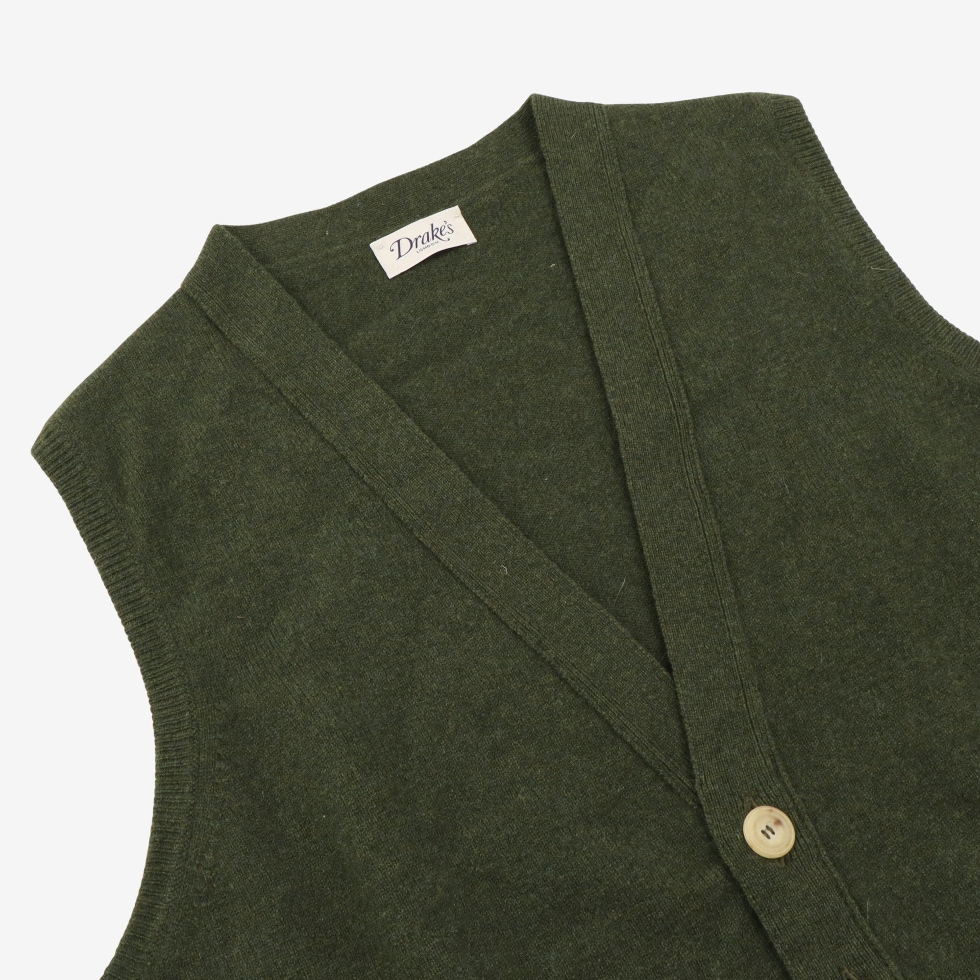 Lambswool Sleeveless Cardigan