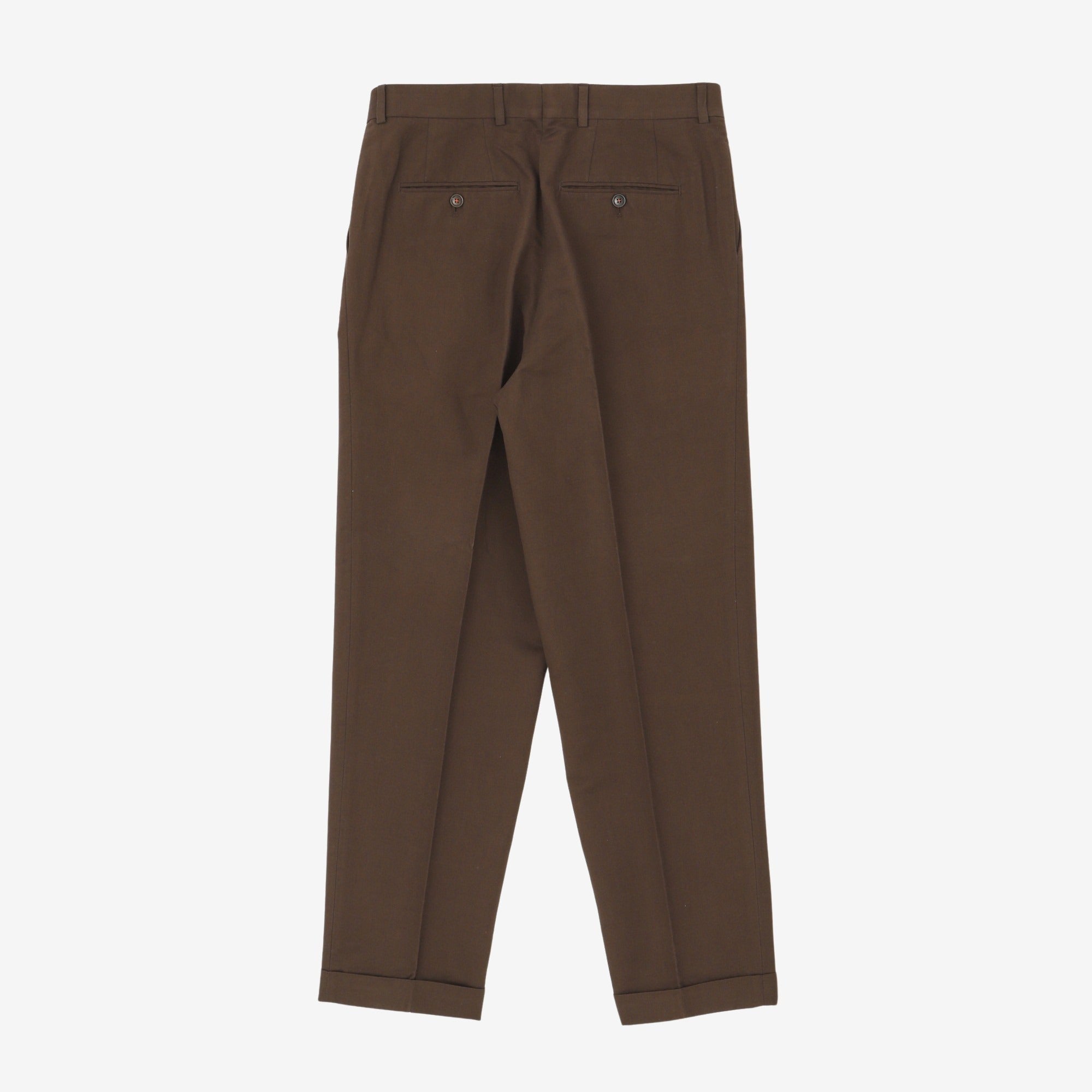 2 Pleat Linen Blend Trousers (33W X 29.5L)