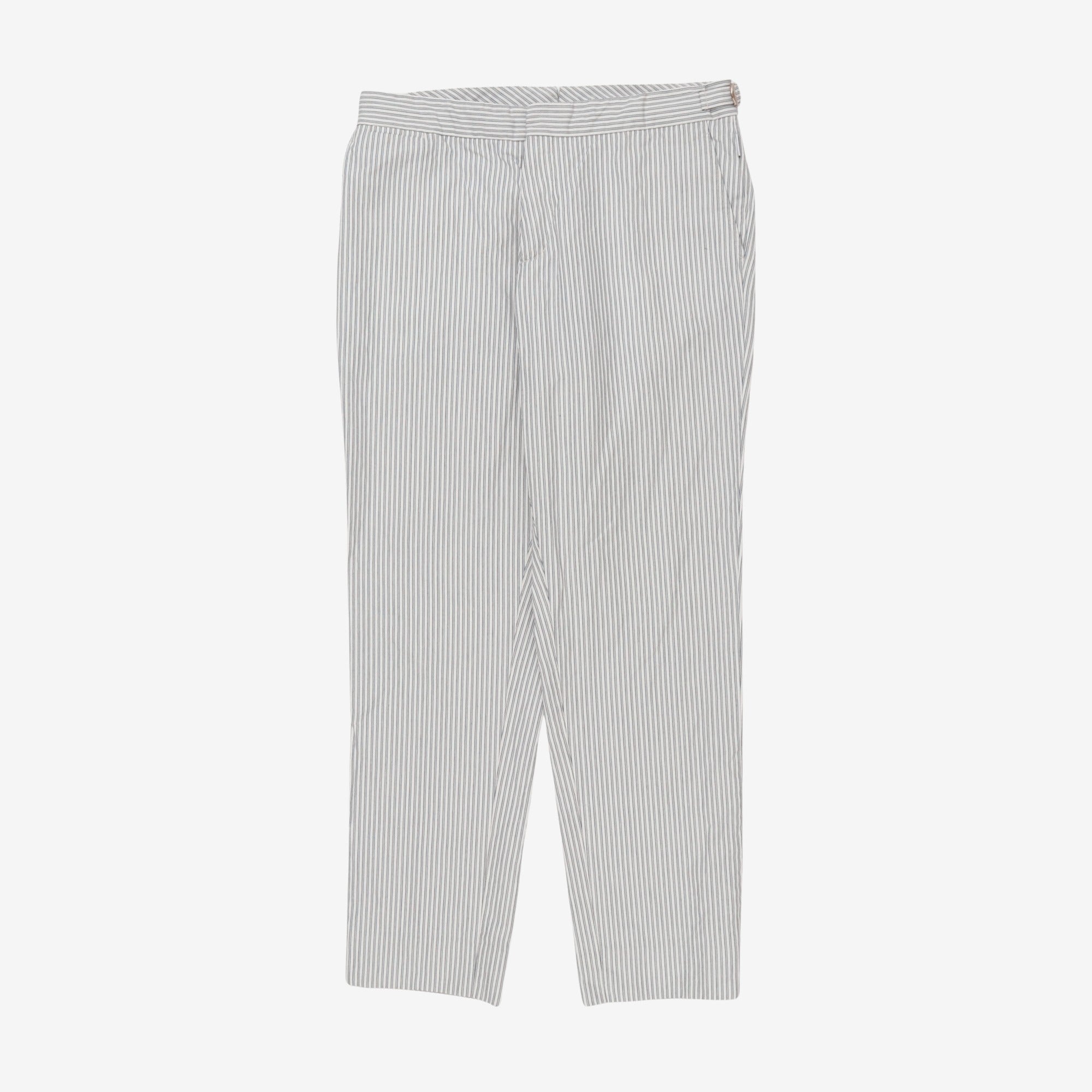 Linen Blend Striped Chinos