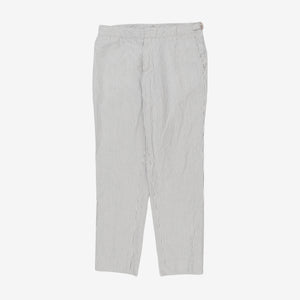 Linen Blend Striped Chinos