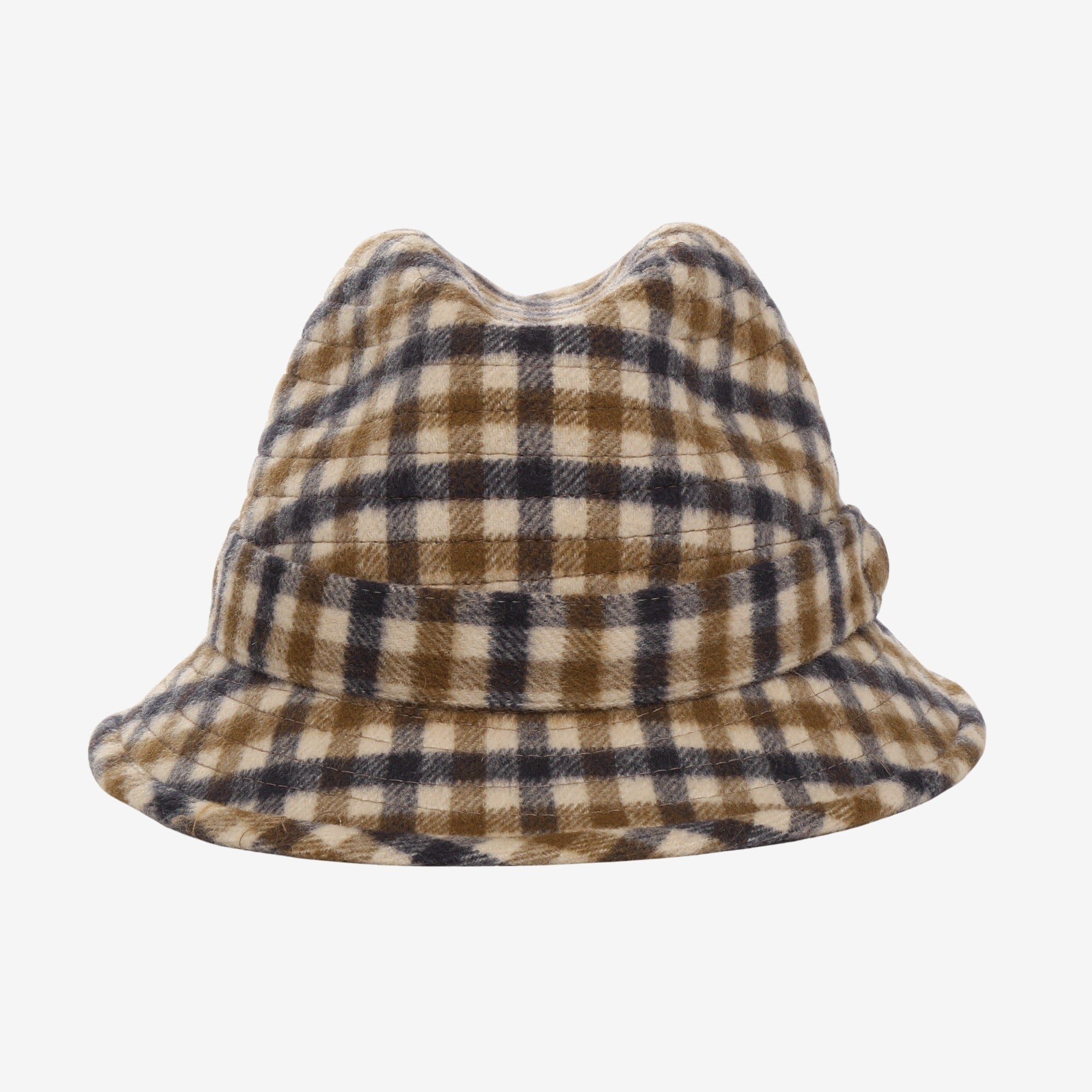Check Trilby Wool Fedora