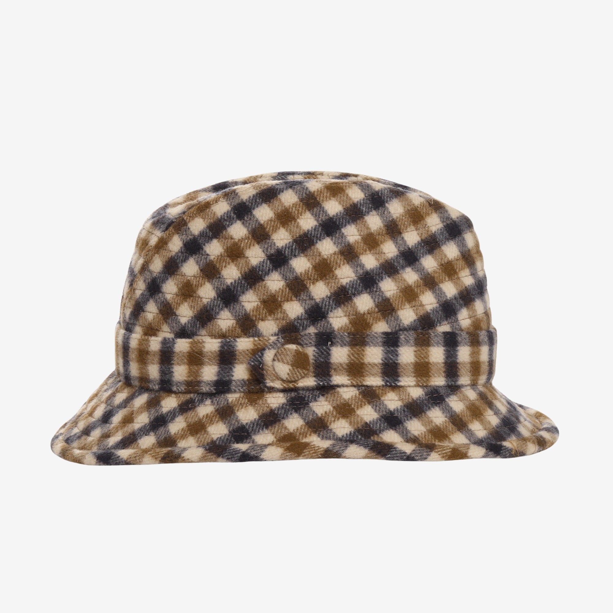 Check Trilby Wool Fedora