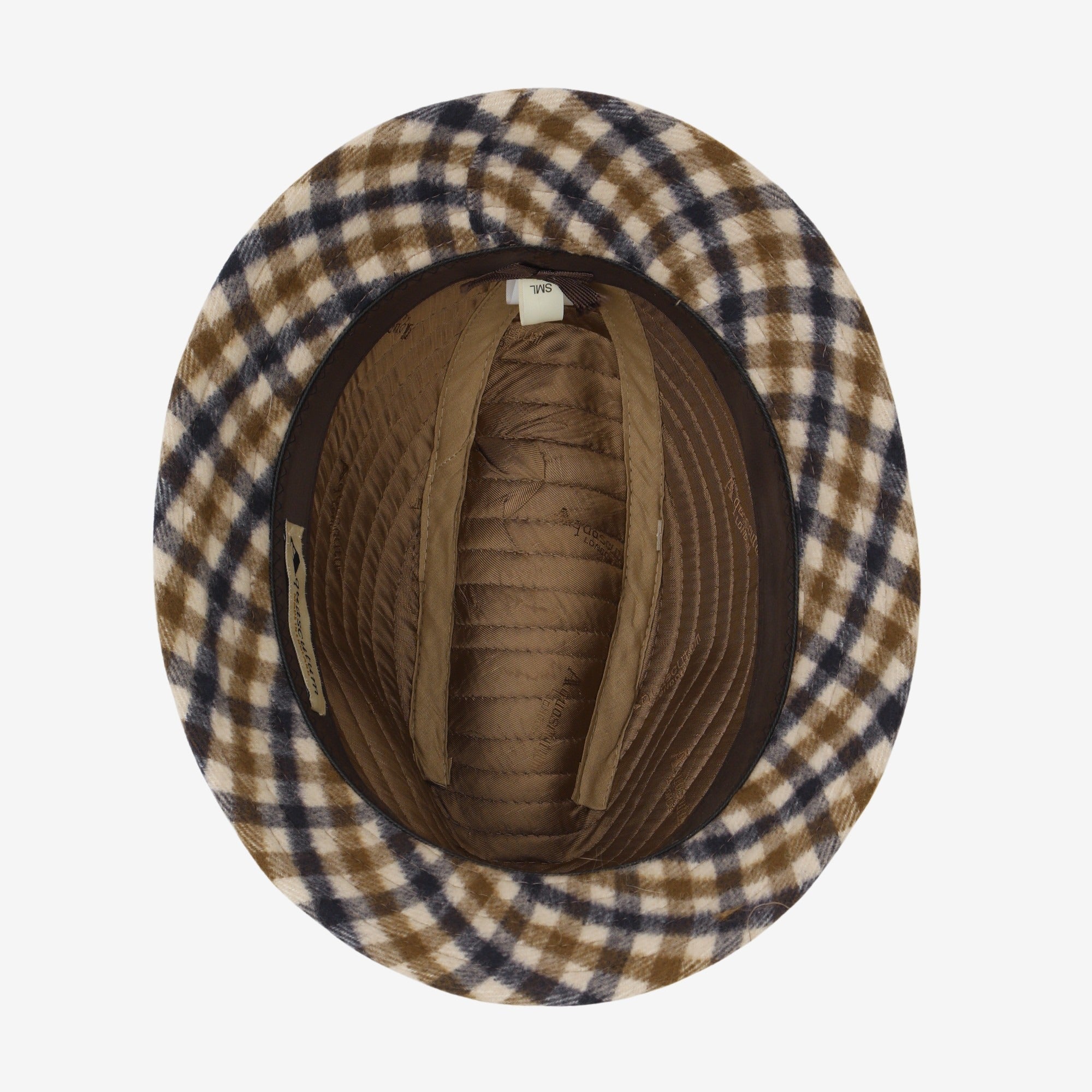 Check Trilby Wool Fedora