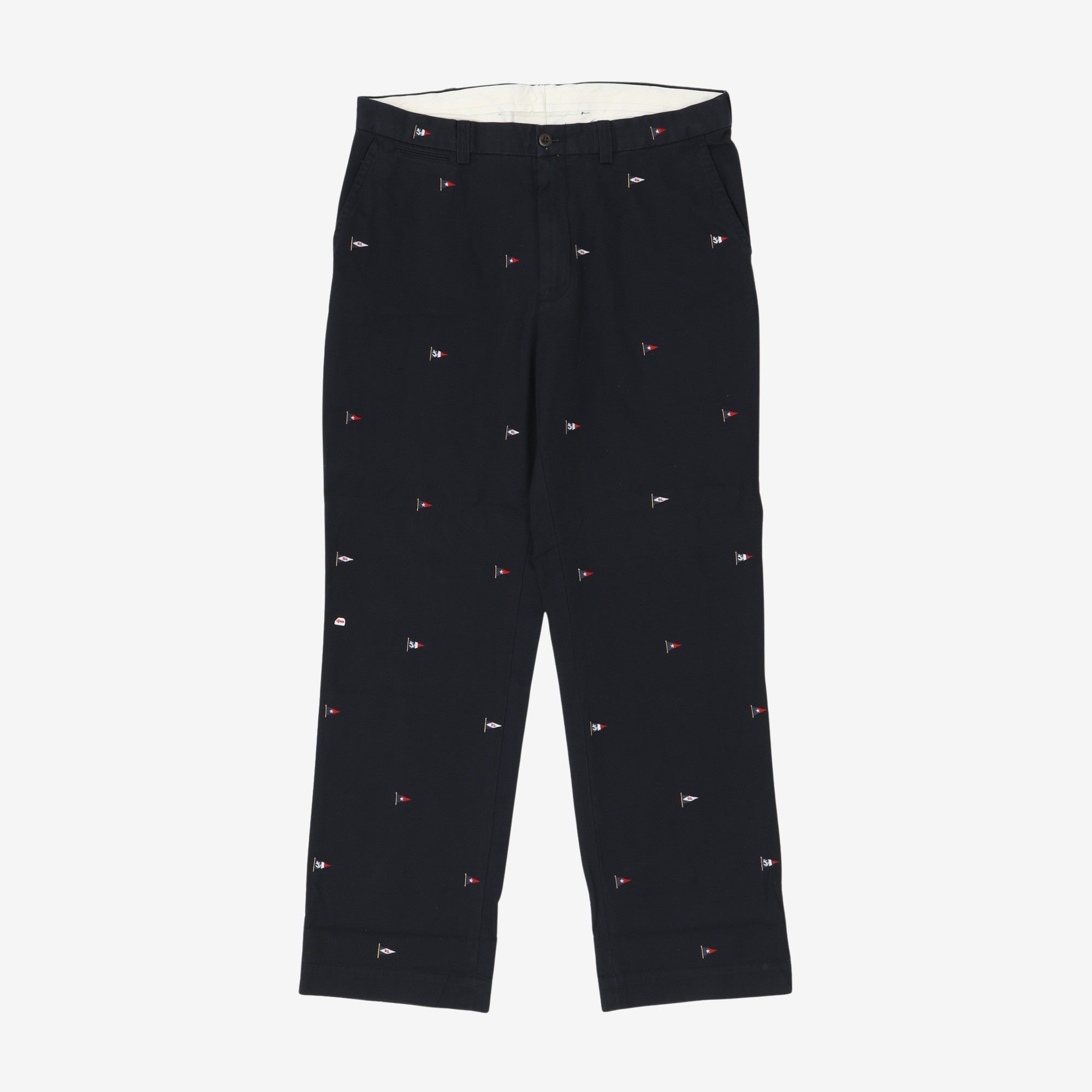 Embroidered Chino Pants