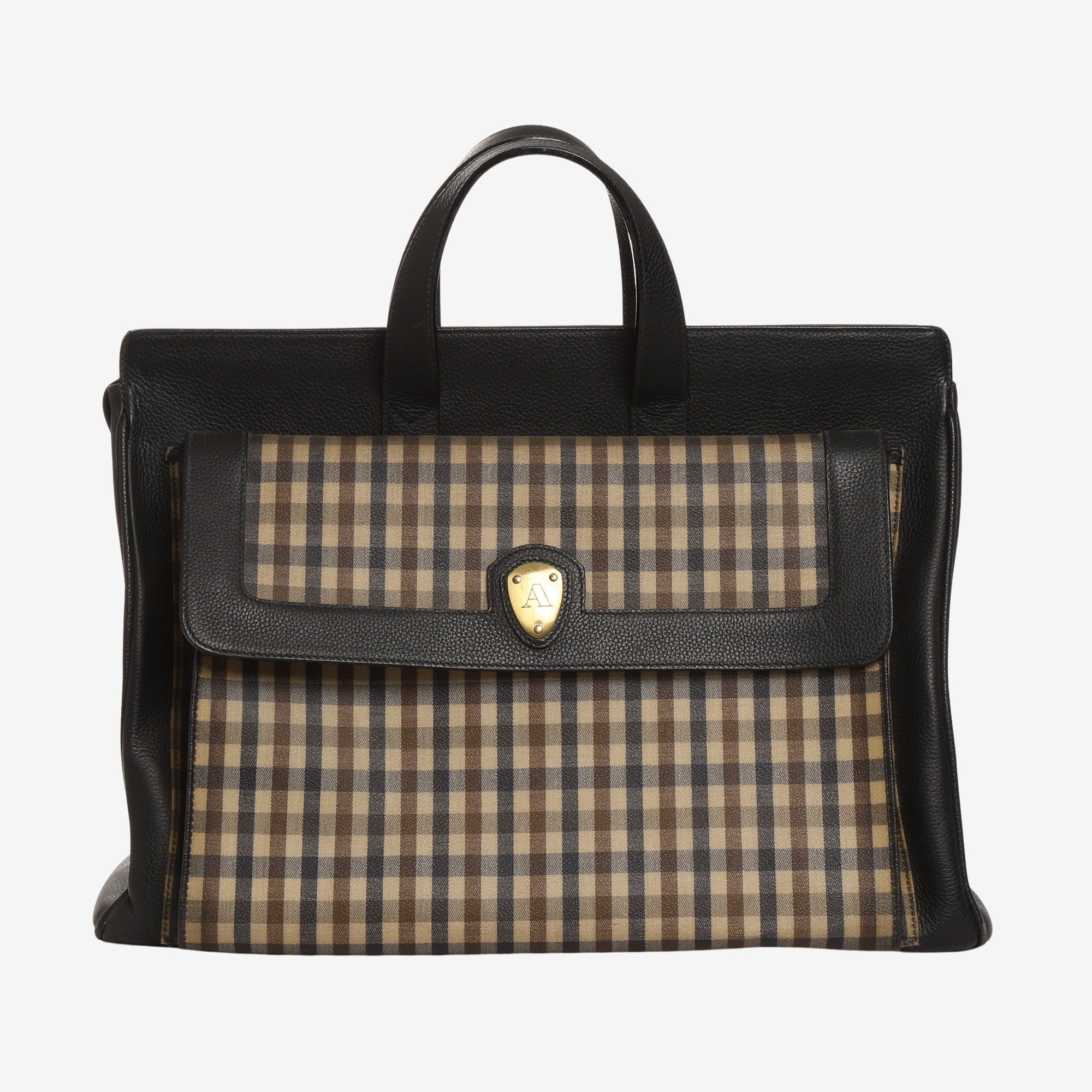 Leather Cotton Nova Check Bag