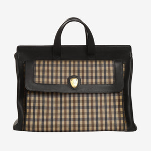 Leather Cotton Nova Check Bag