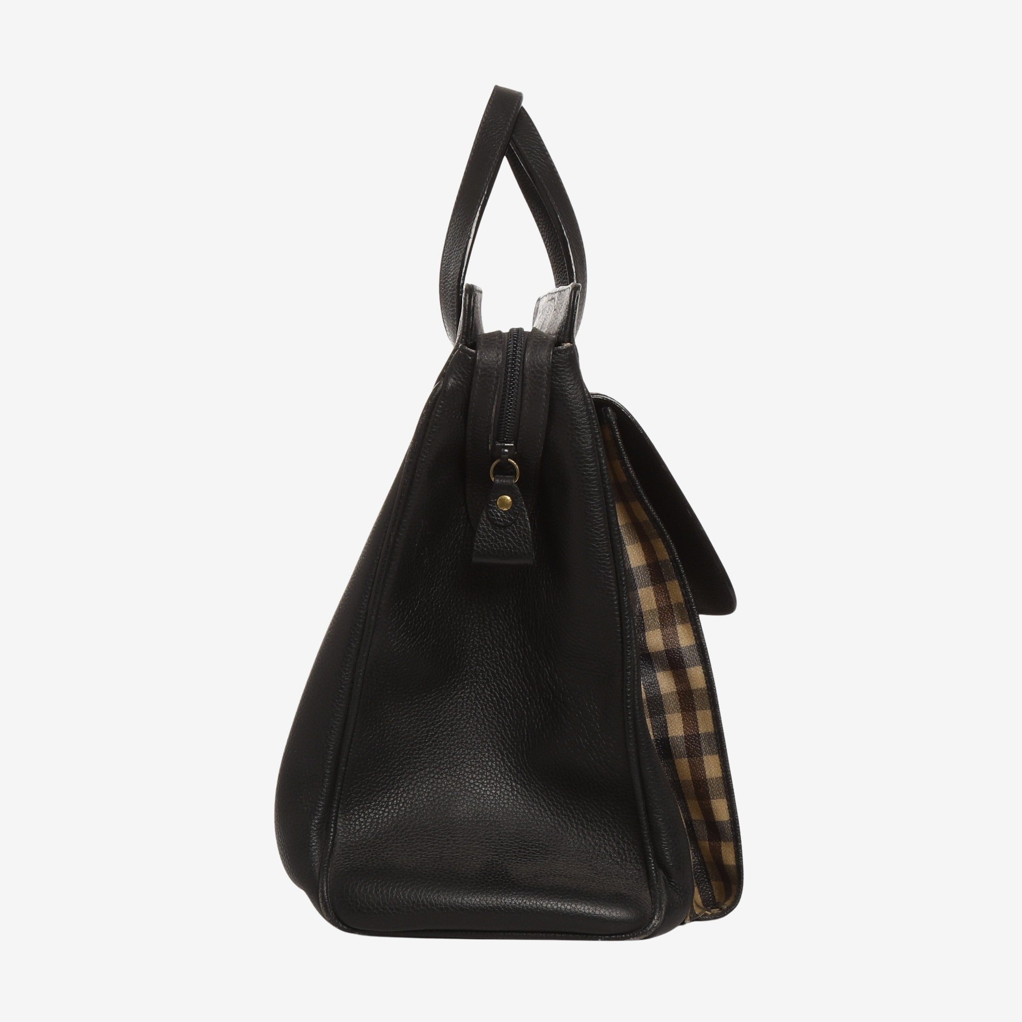 Leather Cotton Nova Check Bag