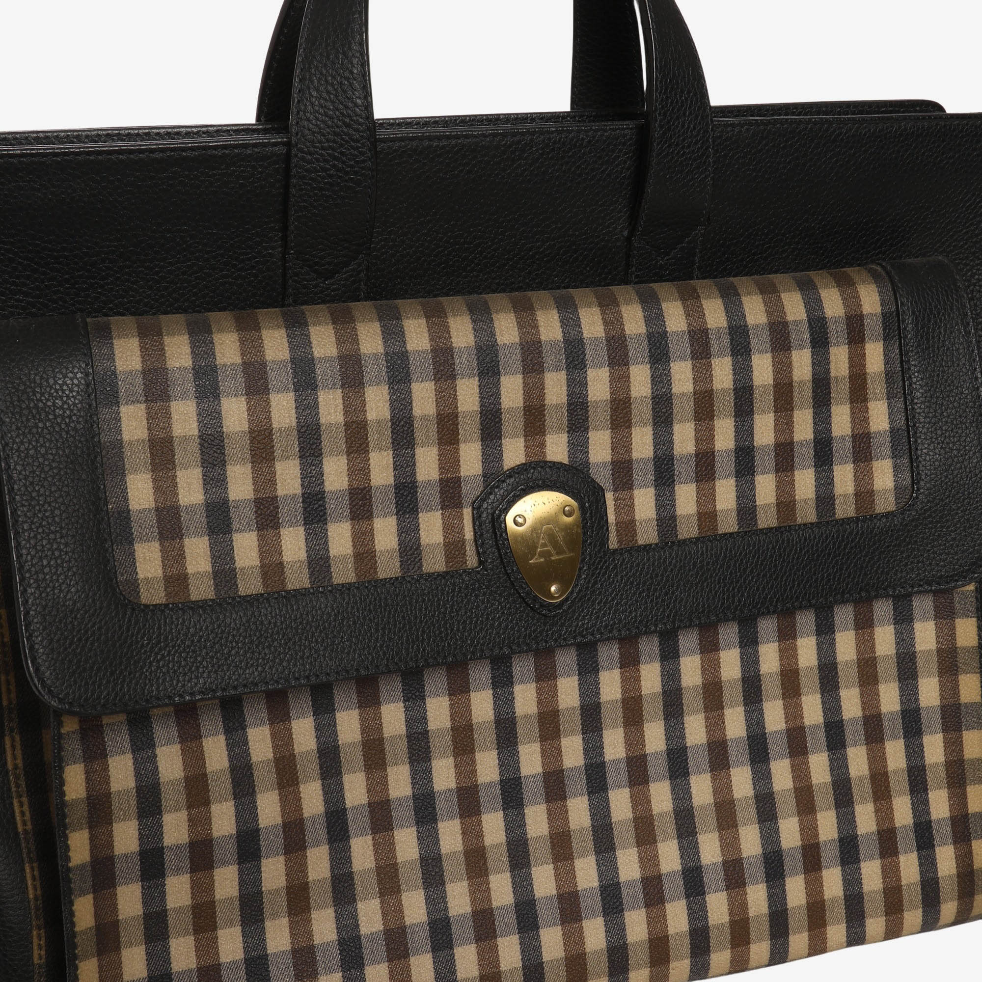 Leather Cotton Nova Check Bag