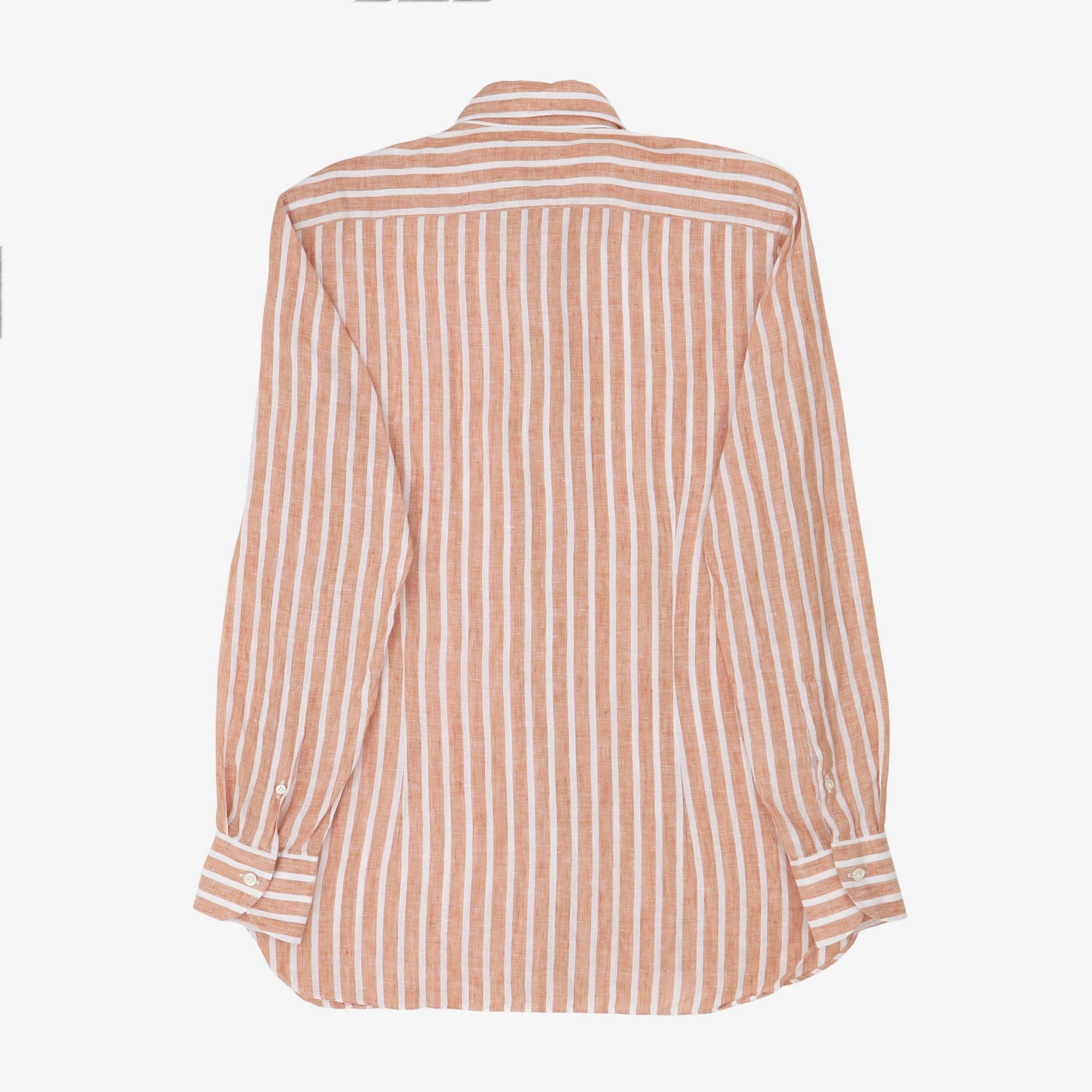 Wide Stripe Irish Linen Shirt
