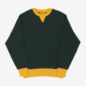 V-Gusset Wool Knitted Sweatshirt