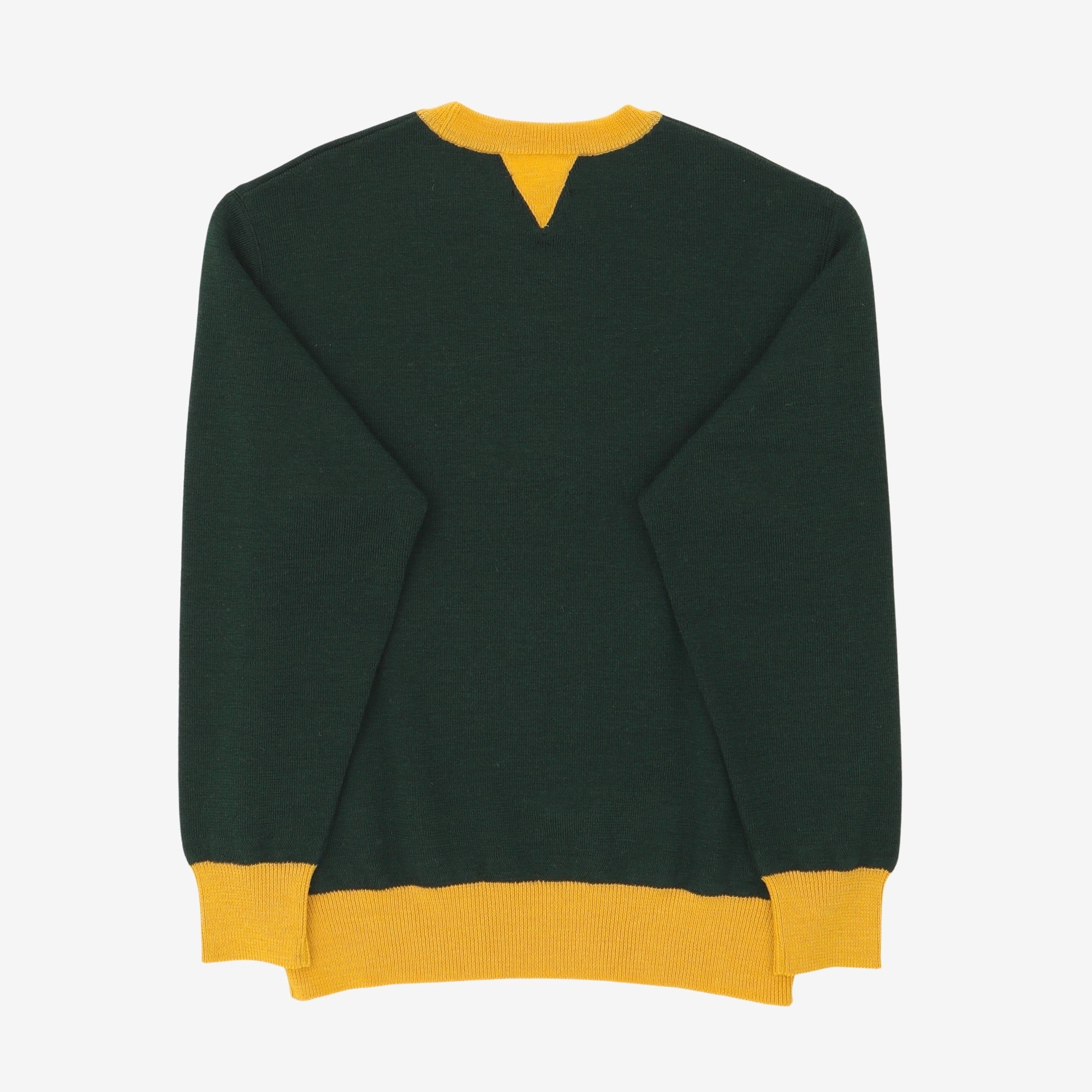 V-Gusset Wool Knitted Sweatshirt