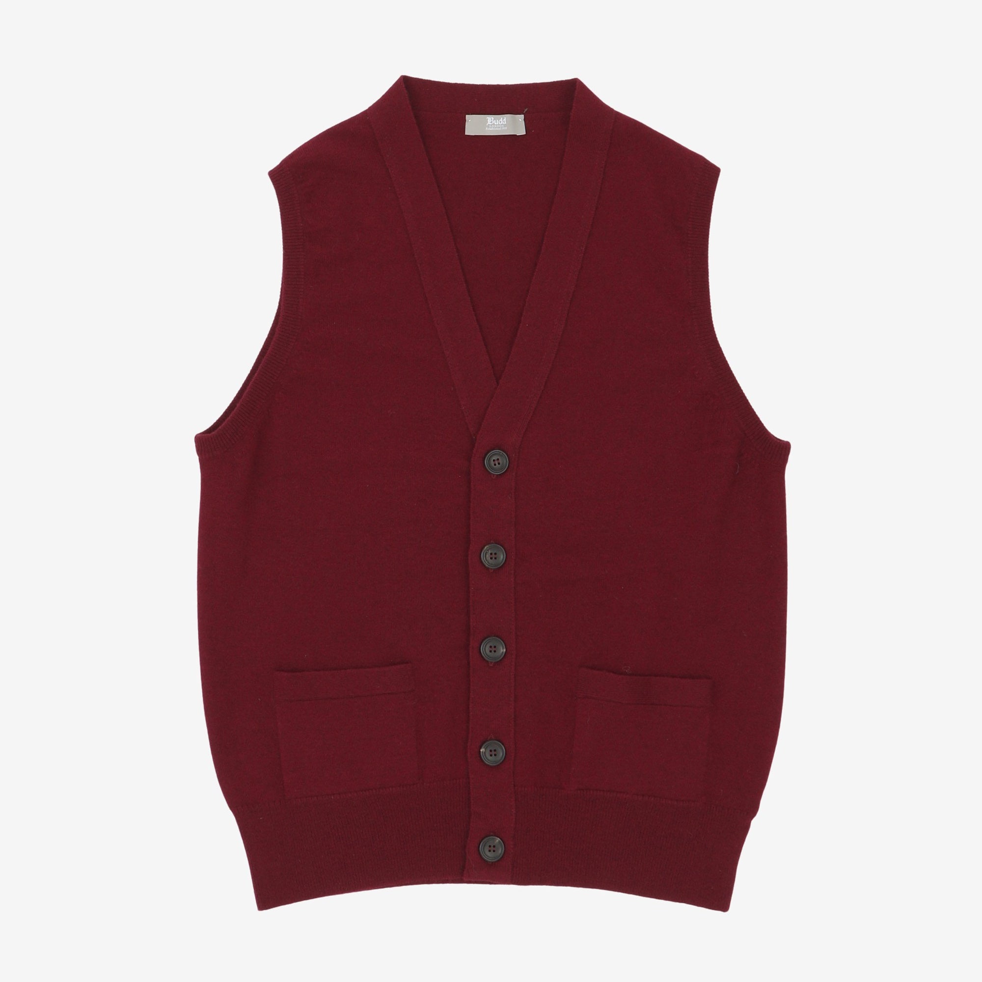 Wilton Cashmere Sleeveless Cardigan