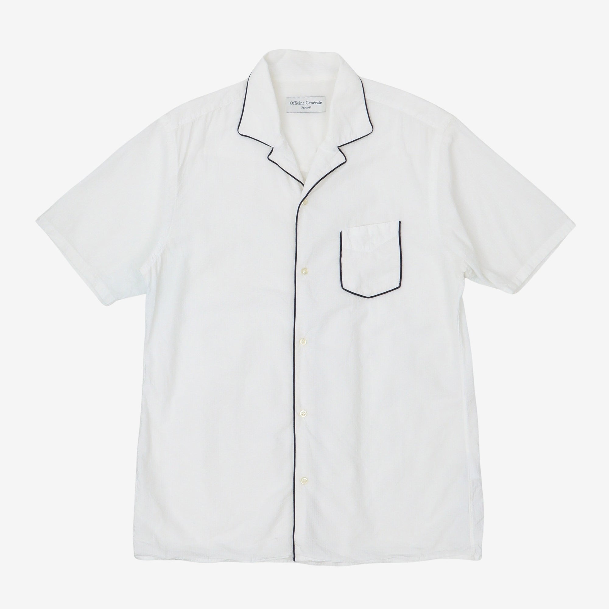 Eren Piped Seersucker Shirt