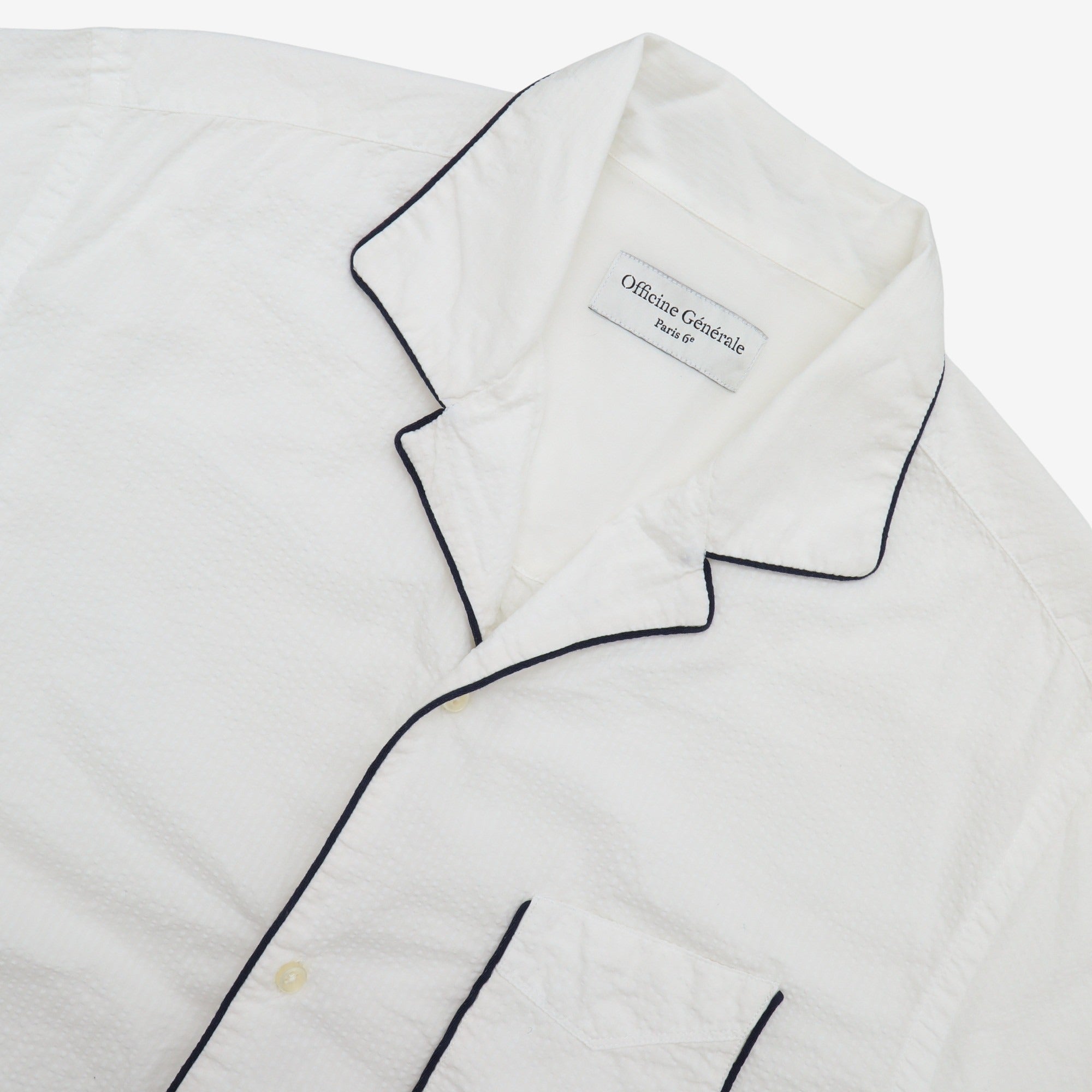 Eren Piped Seersucker Shirt