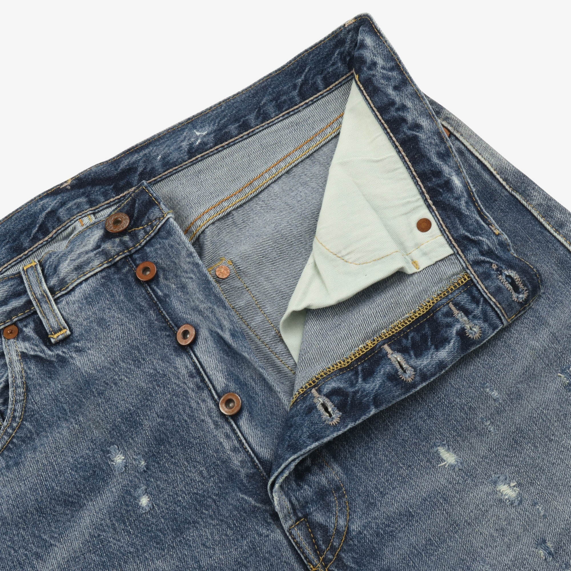 Distressed Selvedge Denim (38W x 23L)