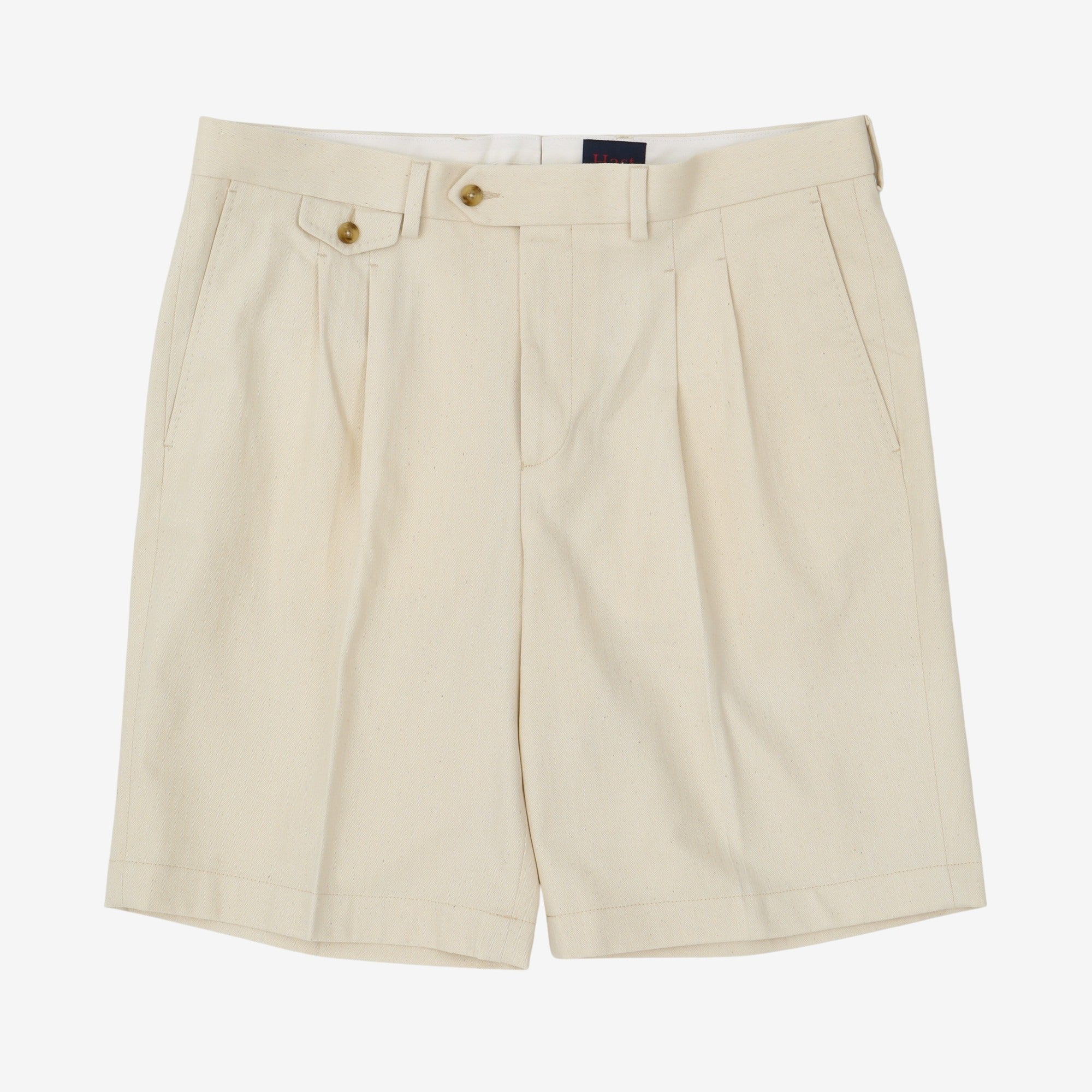 Double-Pleated HBT Shorts
