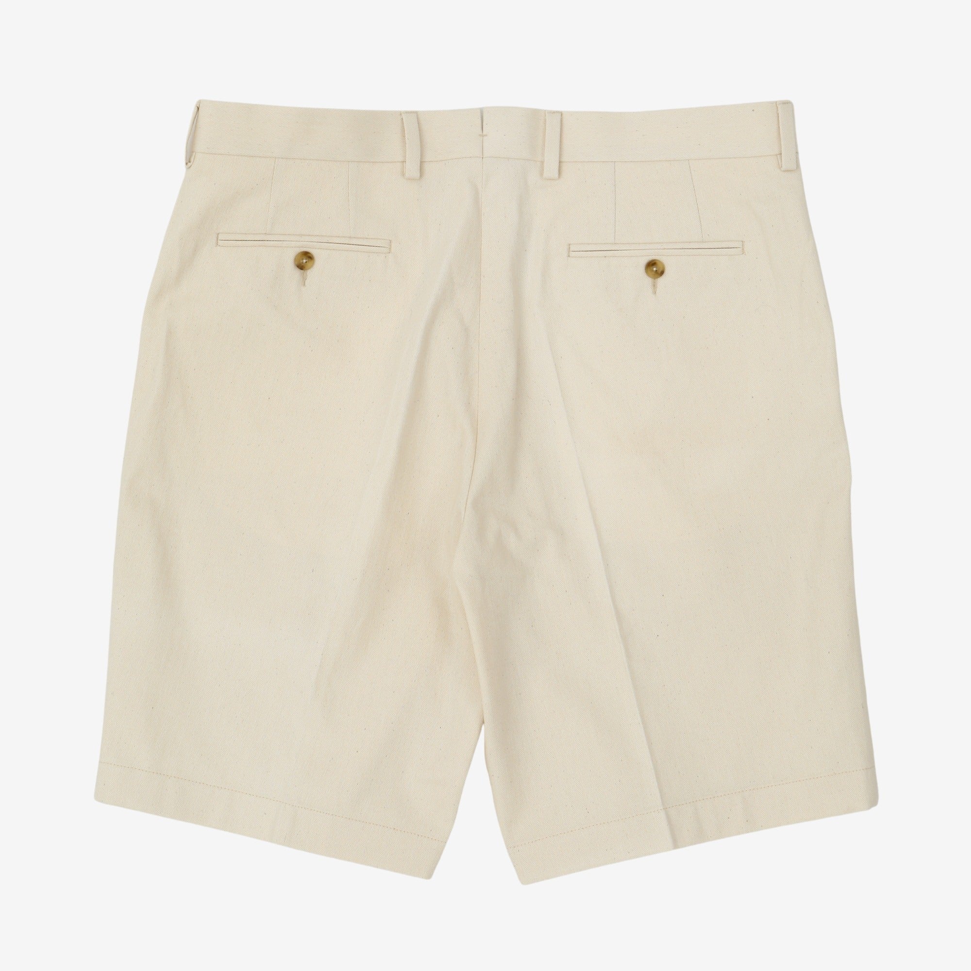Double-Pleated HBT Shorts