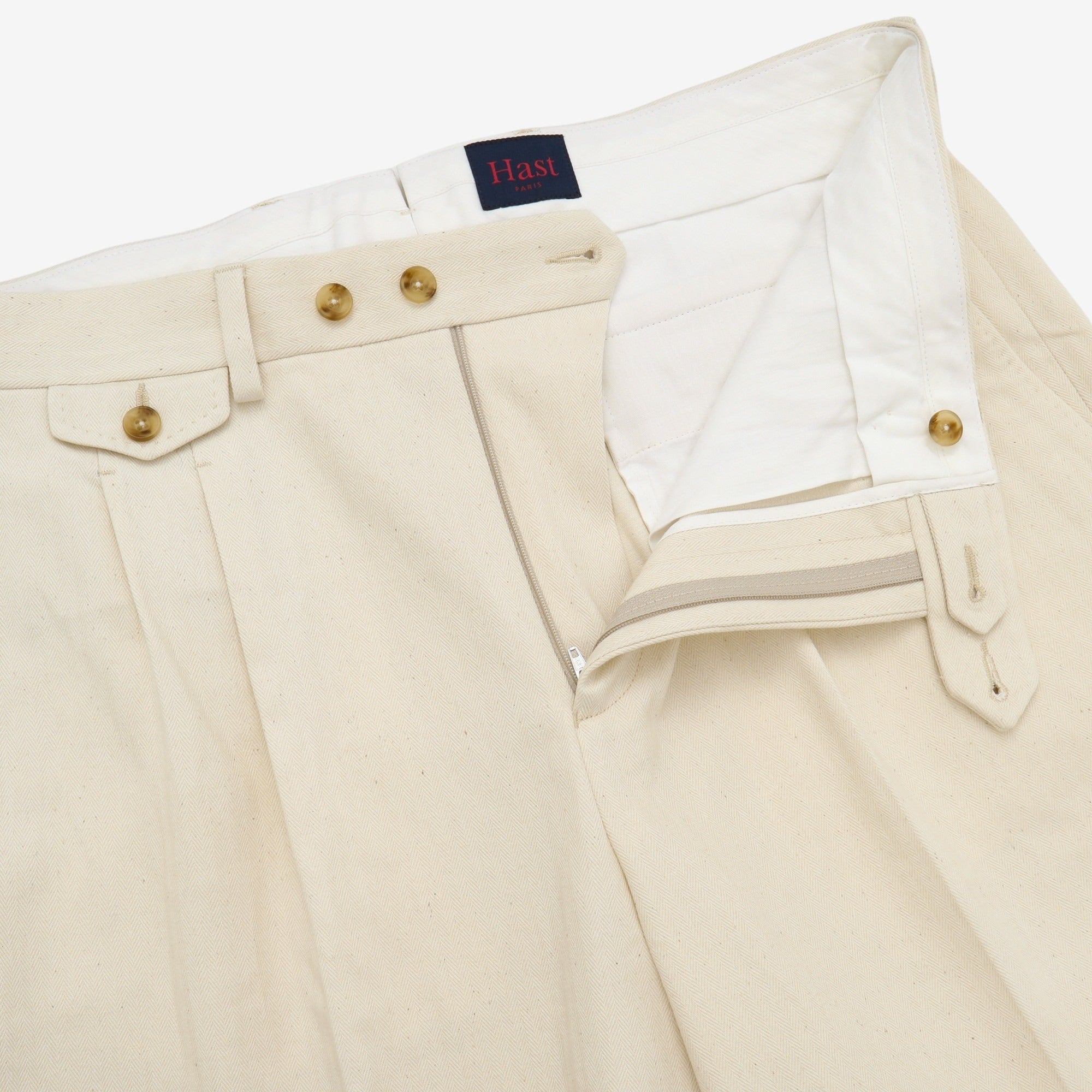 Double-Pleated HBT Shorts