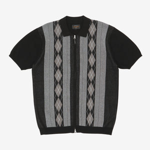 Zip Up Knit Polo