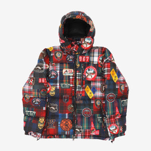 Multi Badge Print Down Jacket