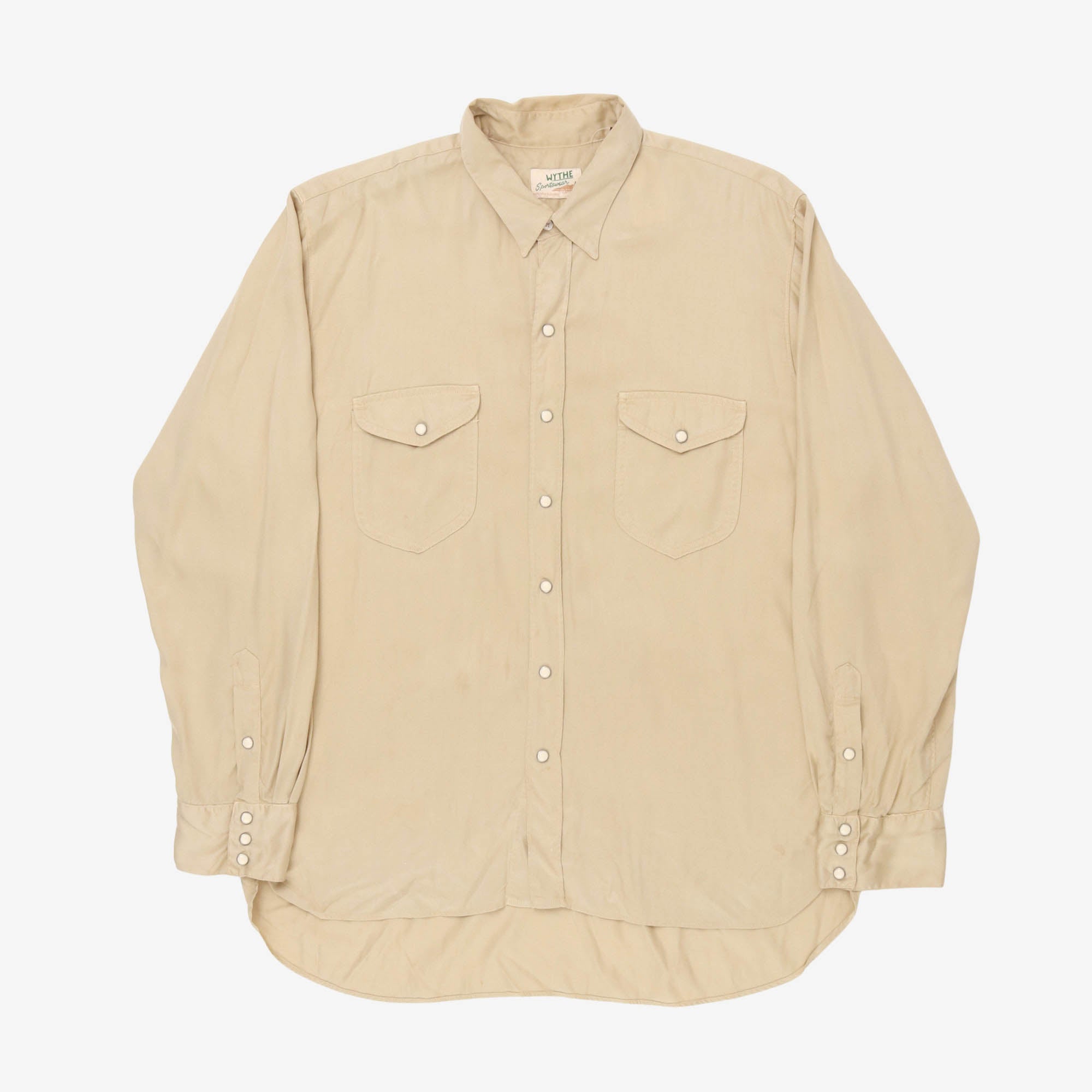 Gabardine Pearl Snap Shirt