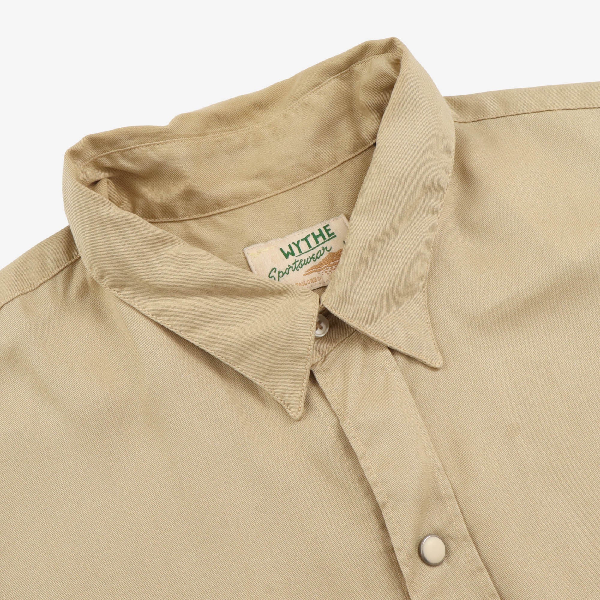 Gabardine Pearl Snap Shirt