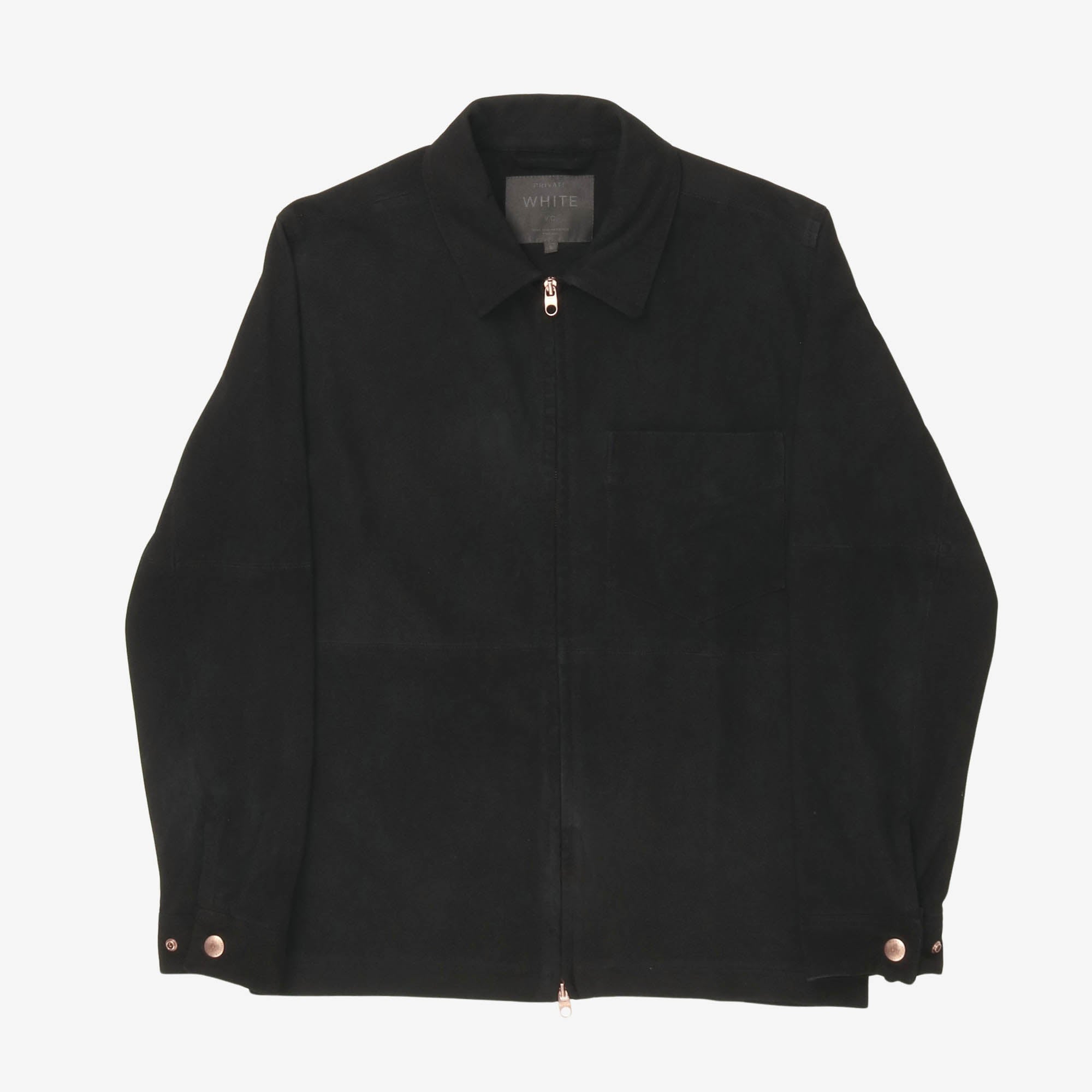 The Suede Panelled Overshirt