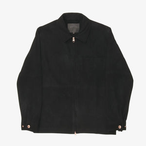 The Suede Panelled Overshirt