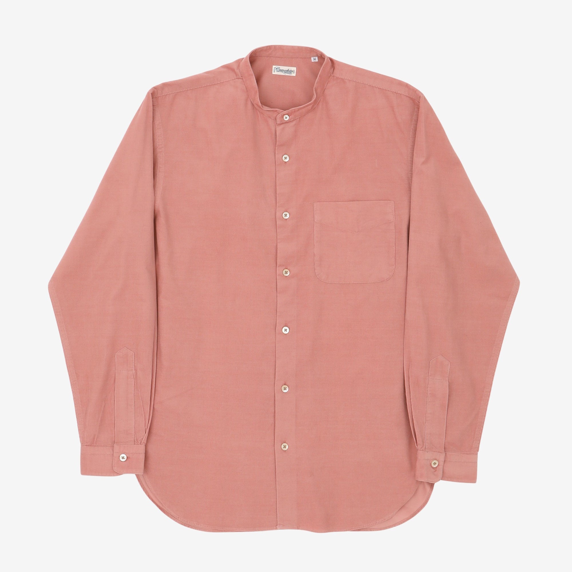 Needlecord Collarless Shirt