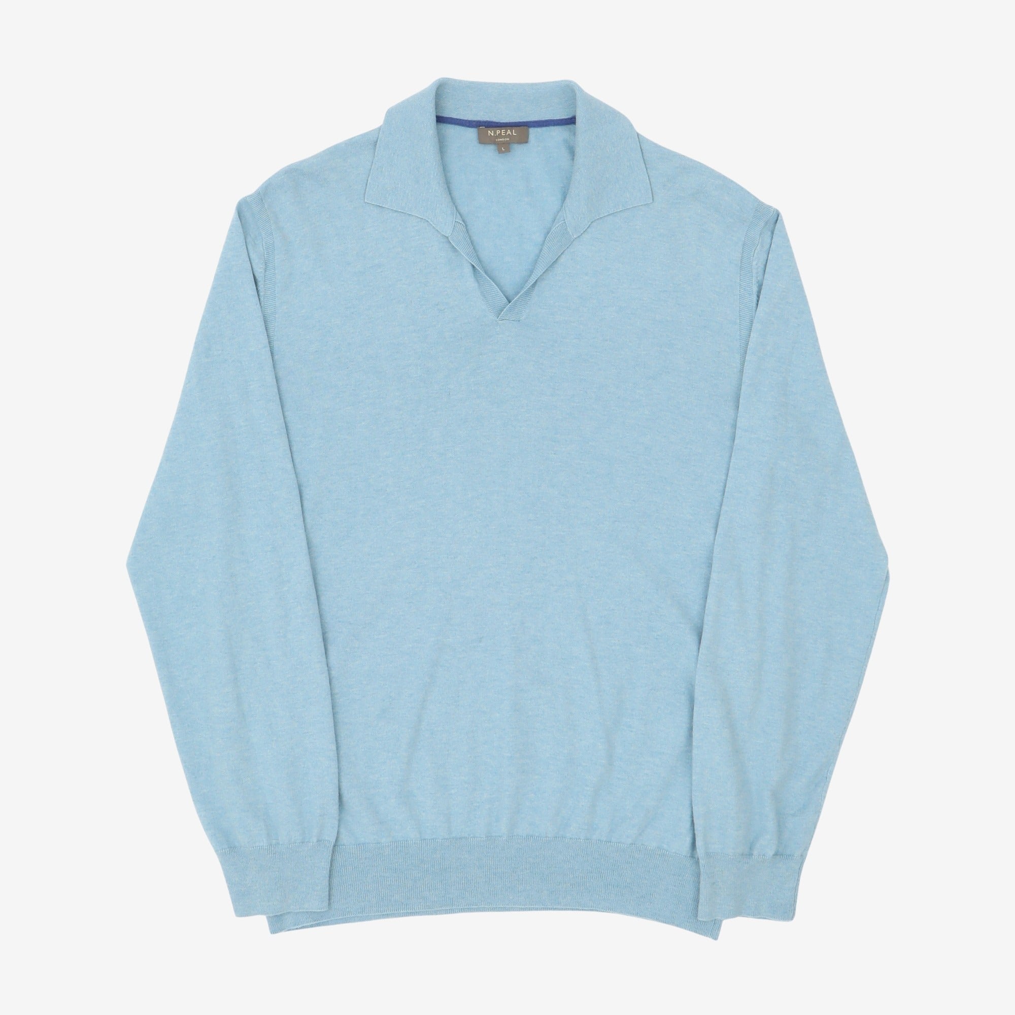 Cotton Cashmere Polo Knit
