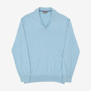 Cotton Cashmere Polo Knit