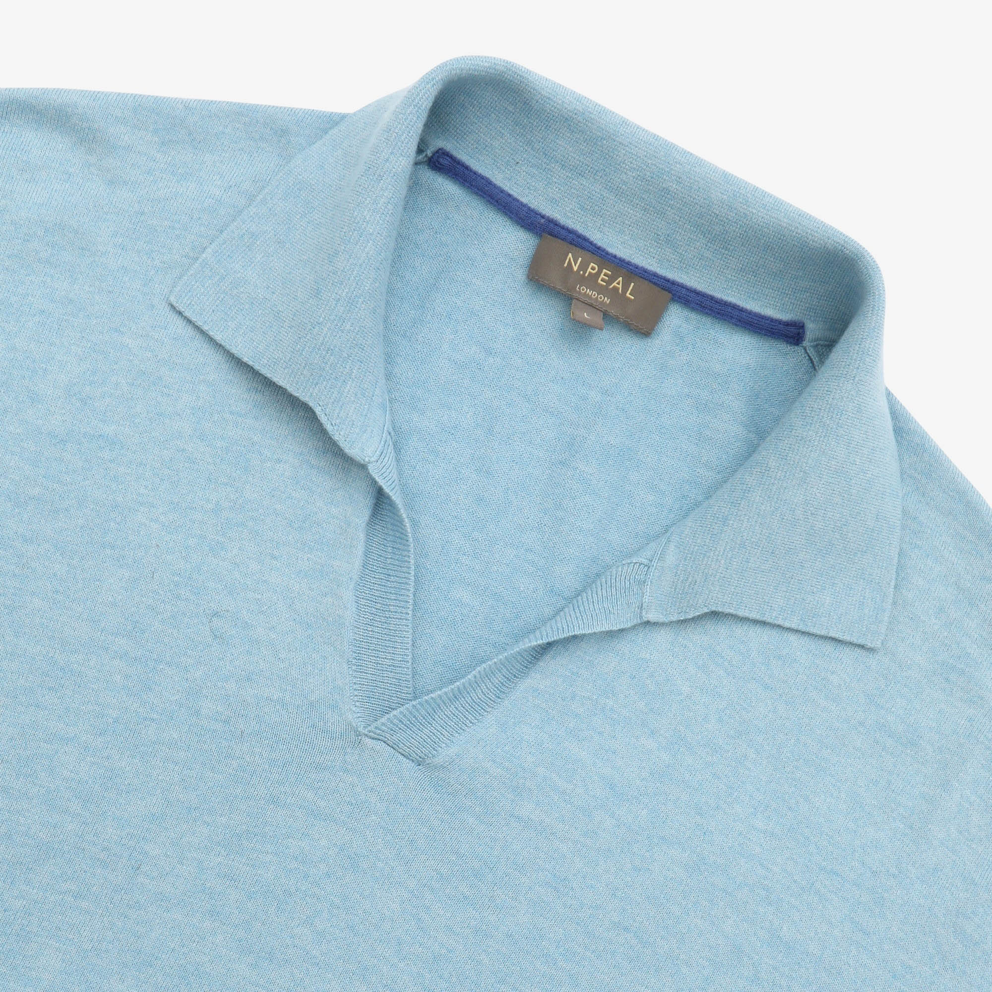 Cotton Cashmere Polo Knit