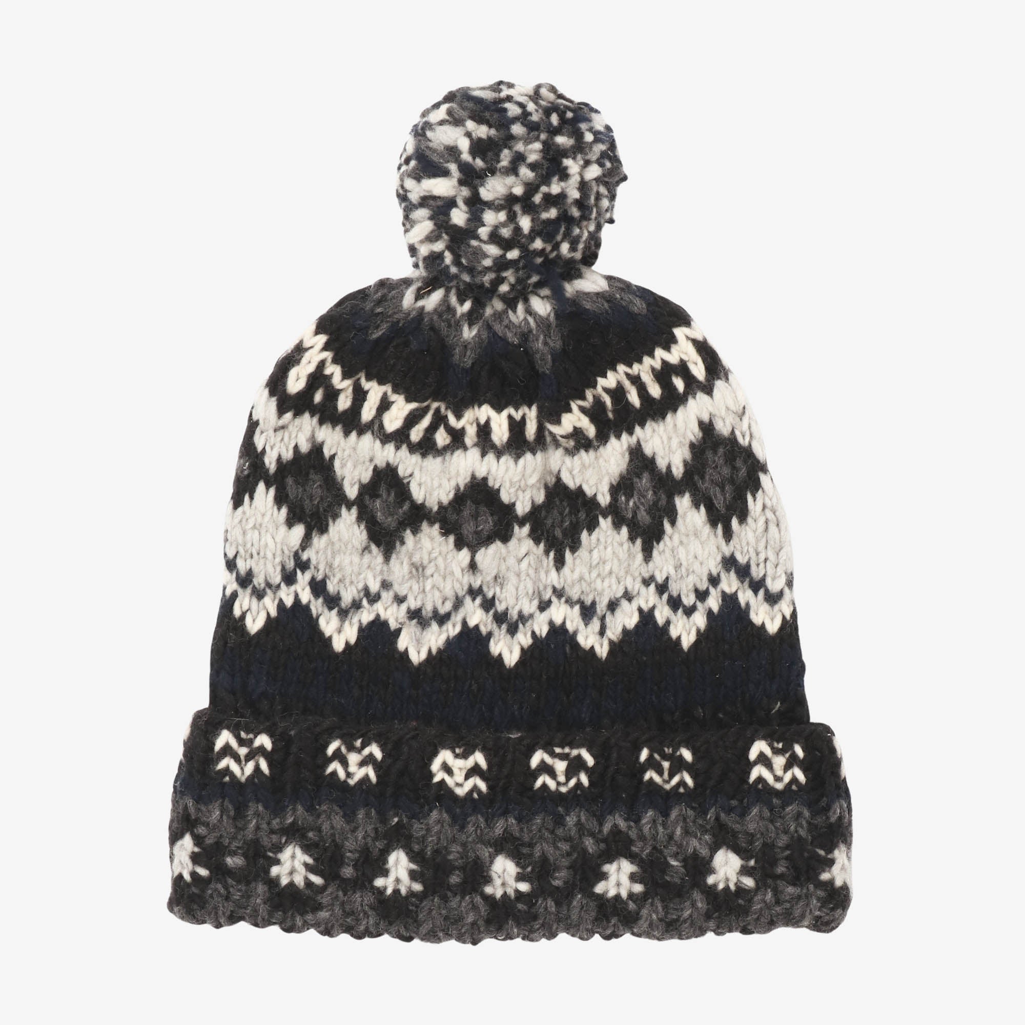 Fair Isle Double Cuff Hat