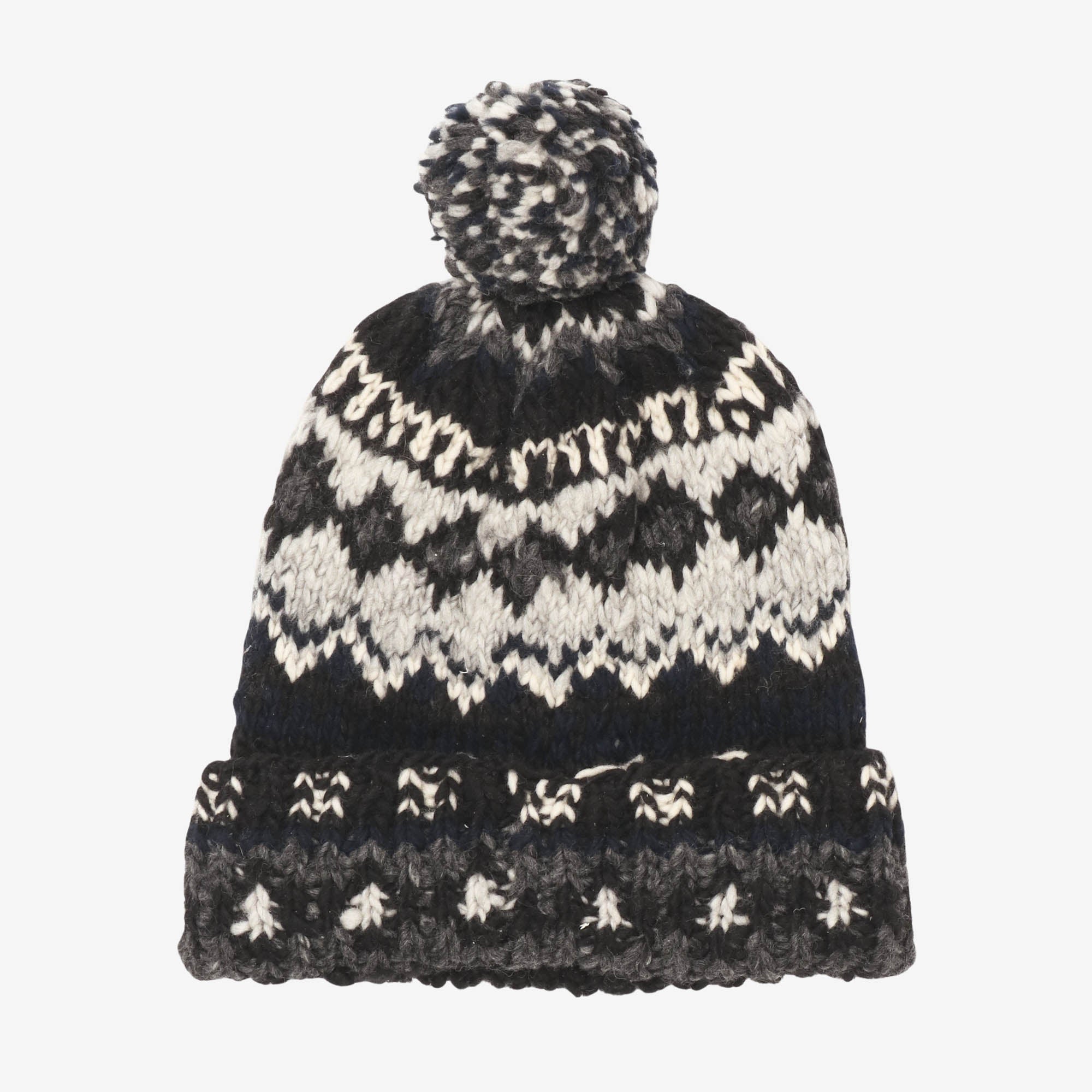 Fair Isle Double Cuff Hat