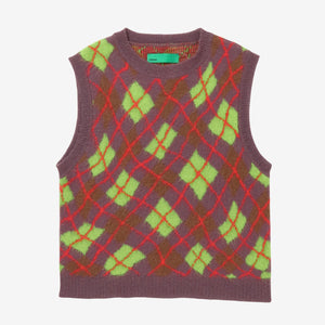 Acid Plaid Sweater Vest